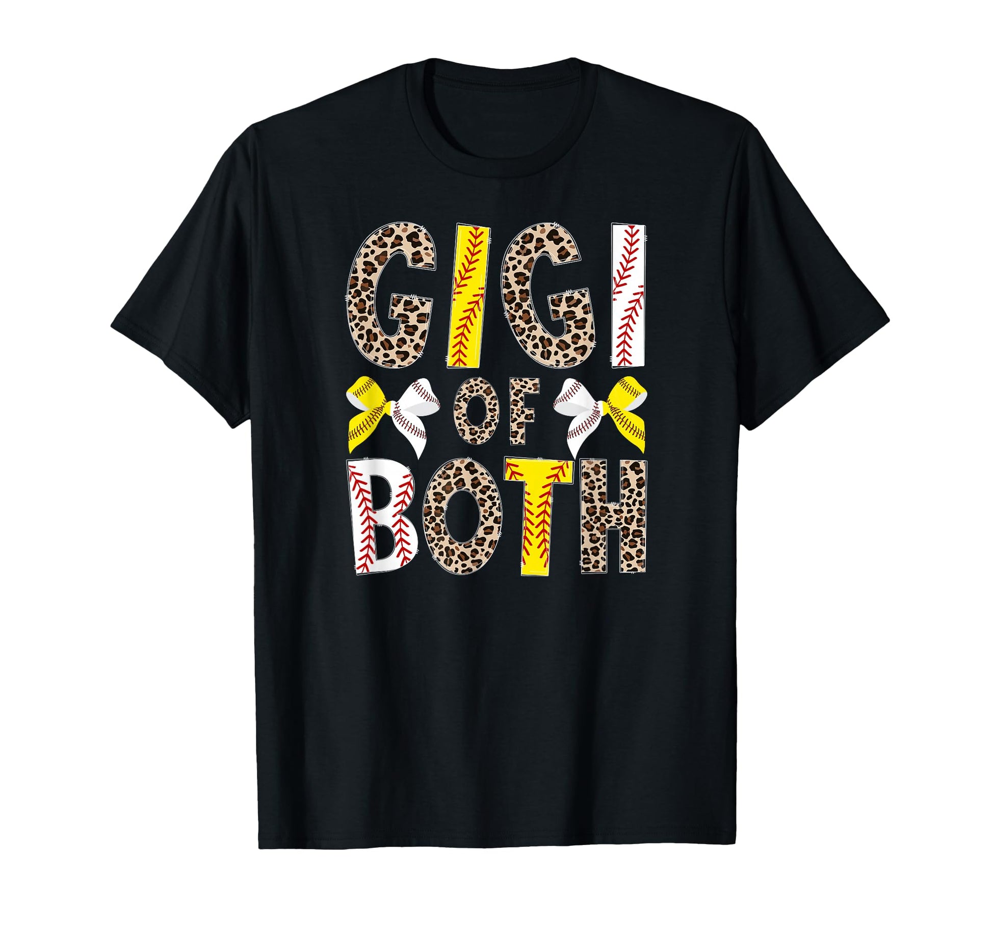 Gigi Both Leopard Softball T-Shirt - Fun Novelty Design for Adults - T-Shirt, Sweatshirt, Hoodie