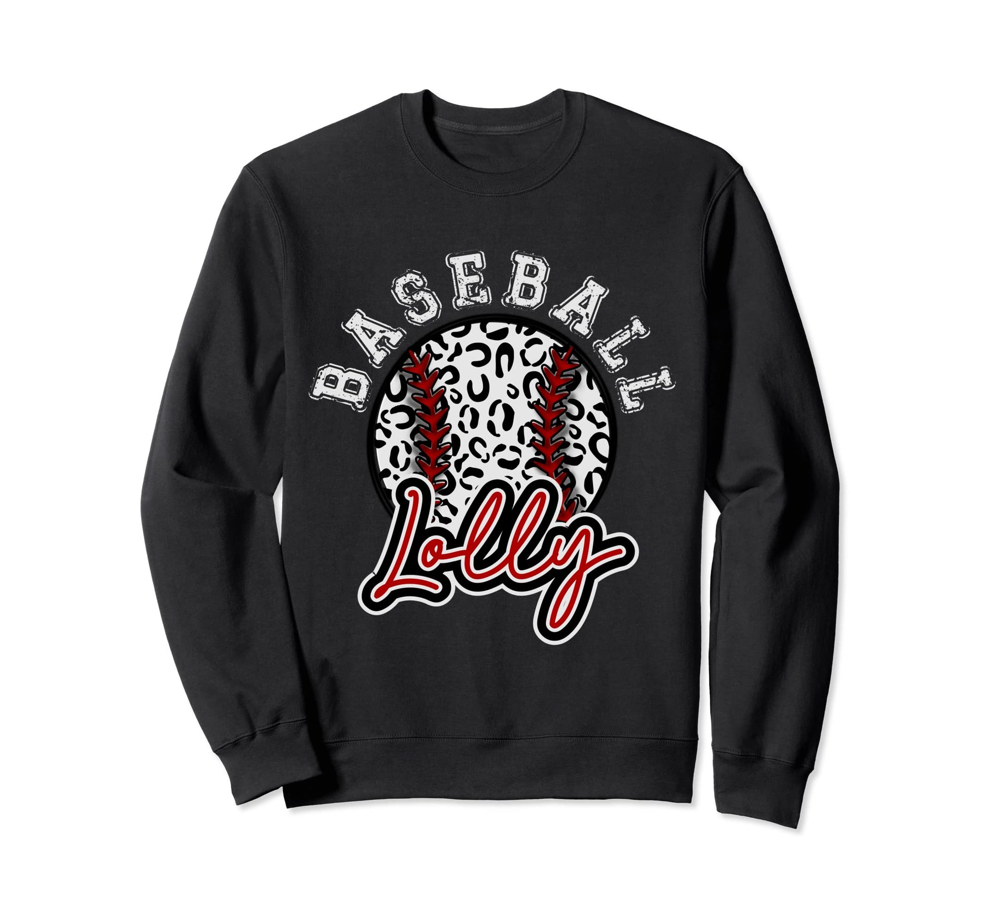 Leopard Cheetah Baseball Lolly Sweatshirt - Casual Everyday Wear Unisex - T-Shirt, Sweatshirt, Hoodie