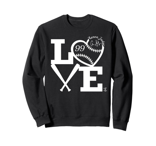 Aaron Judge Love Baseball Sweatshirt - Novelty Apparel for Adults - T-Shirt, Sweatshirt, Hoodie