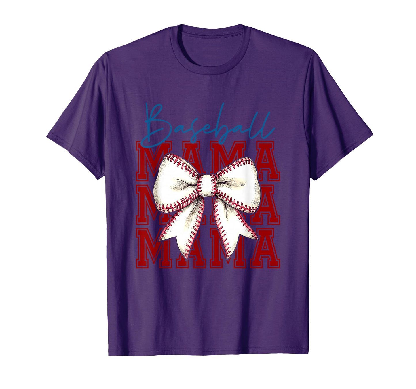 Baseball Mama Bow Unique T-Shirt - Aesthetic Graphic Unisex - T-Shirt, Sweatshirt, Hoodie