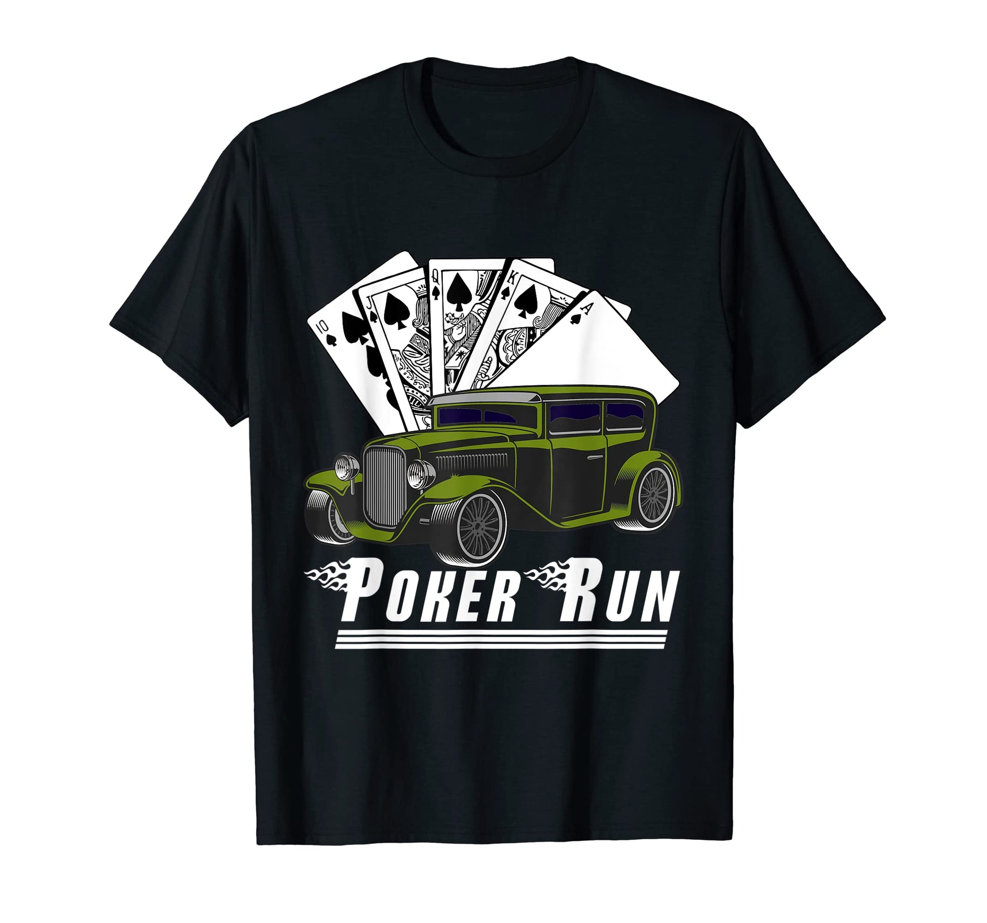 Hot Rod Sedan Poker Run Rat Rod Car Show T-Shirt - Novelty Apparel Unisex - T-Shirt, Sweatshirt, Hoodie