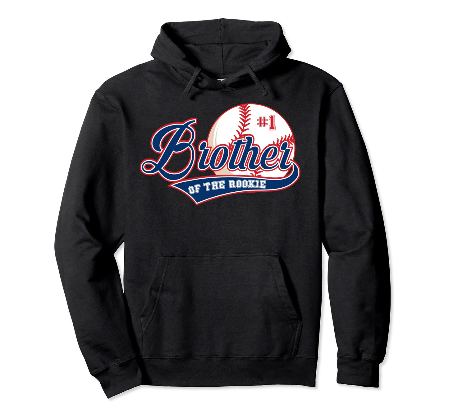 Brother Rookie 1St Birthday Baseball Hoodie - Streetwear Style Unisex - T-Shirt, Sweatshirt, Hoodie