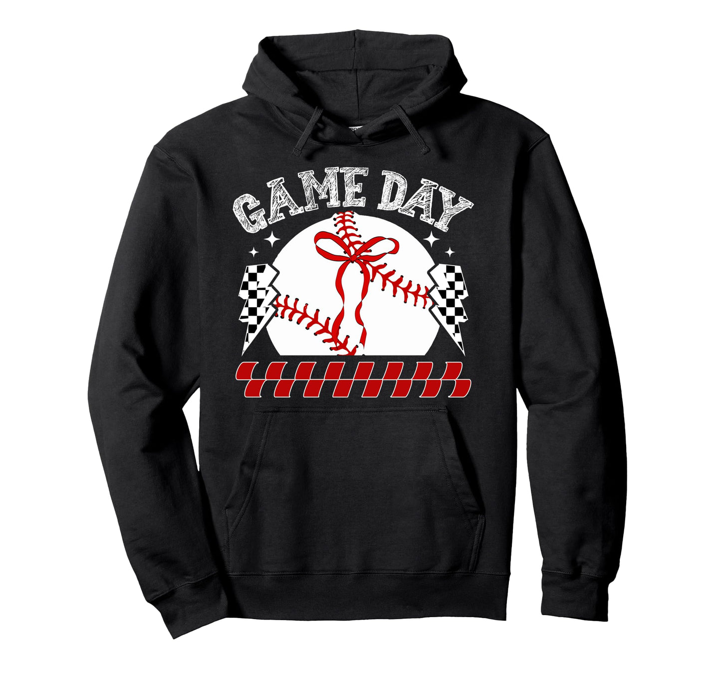 Baseball Game Day Coquette Game Hoodie - Casual Everyday Wear for Adults - T-Shirt, Sweatshirt, Hoodie