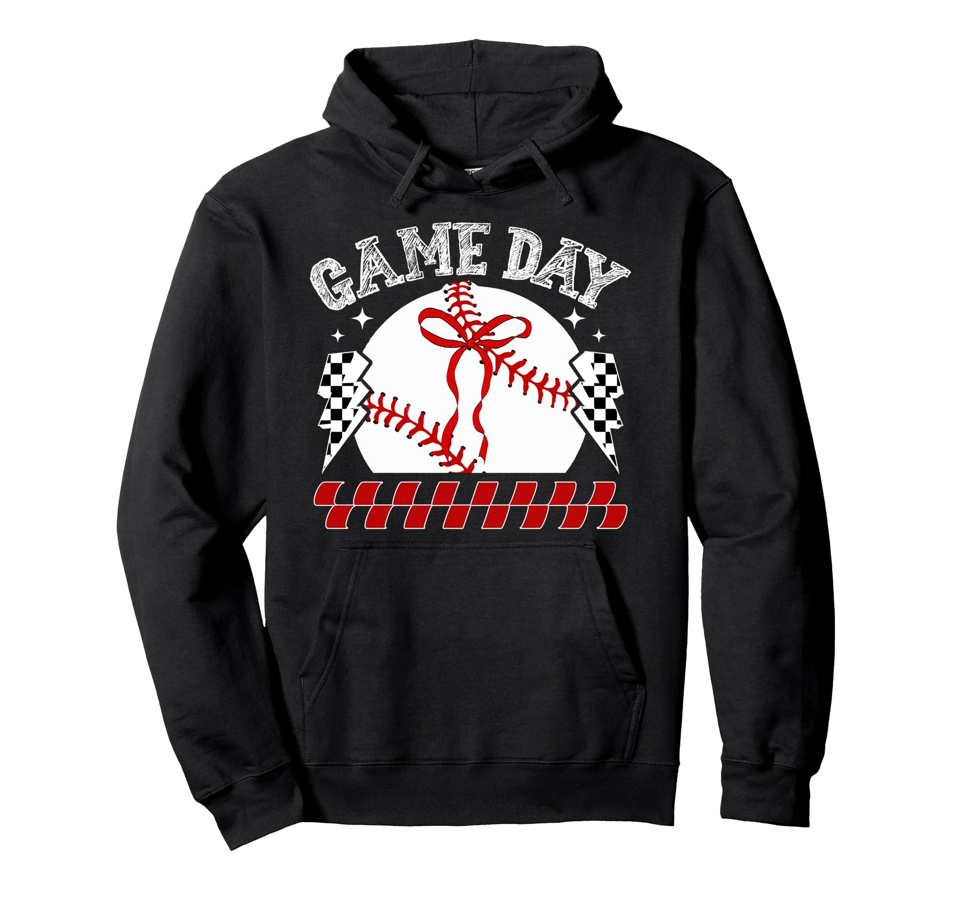 Baseball Game Day Coquette Game Hoodie - Casual Everyday Wear for Adults - T-Shirt, Sweatshirt, Hoodie