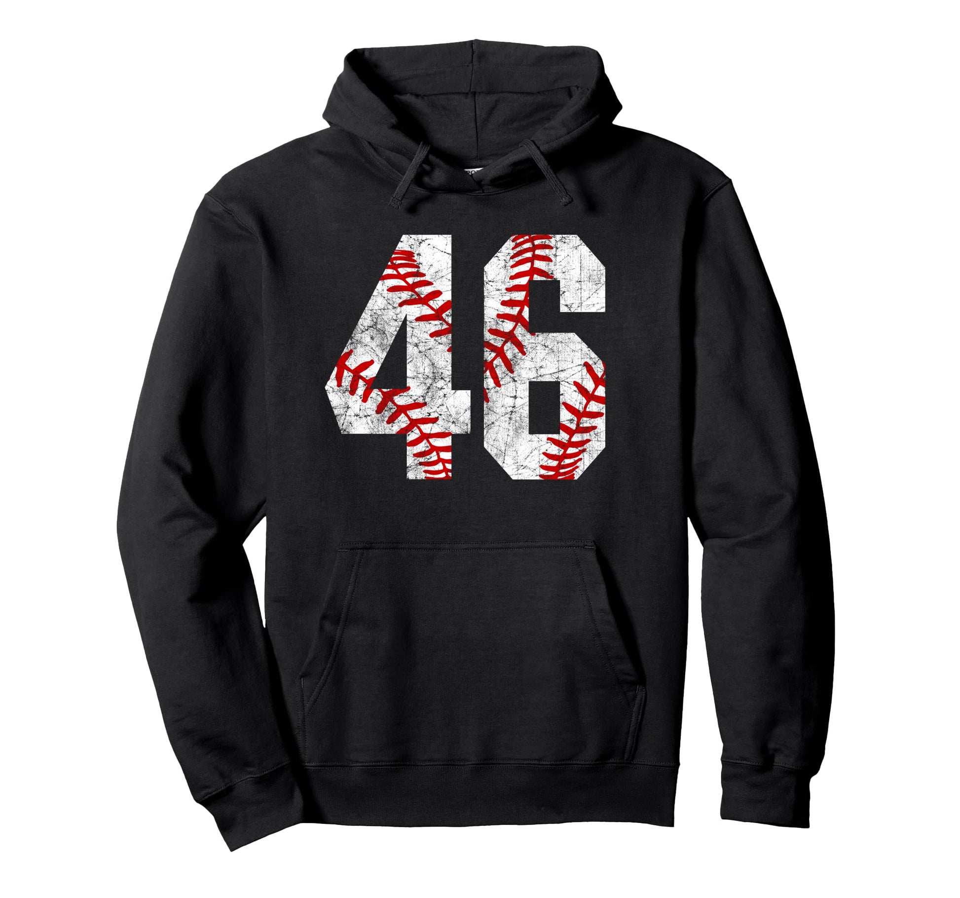 Distressed Baseball Number 46 Jersey Hoodie - Custom Art Print Men Women - T-Shirt, Sweatshirt, Hoodie