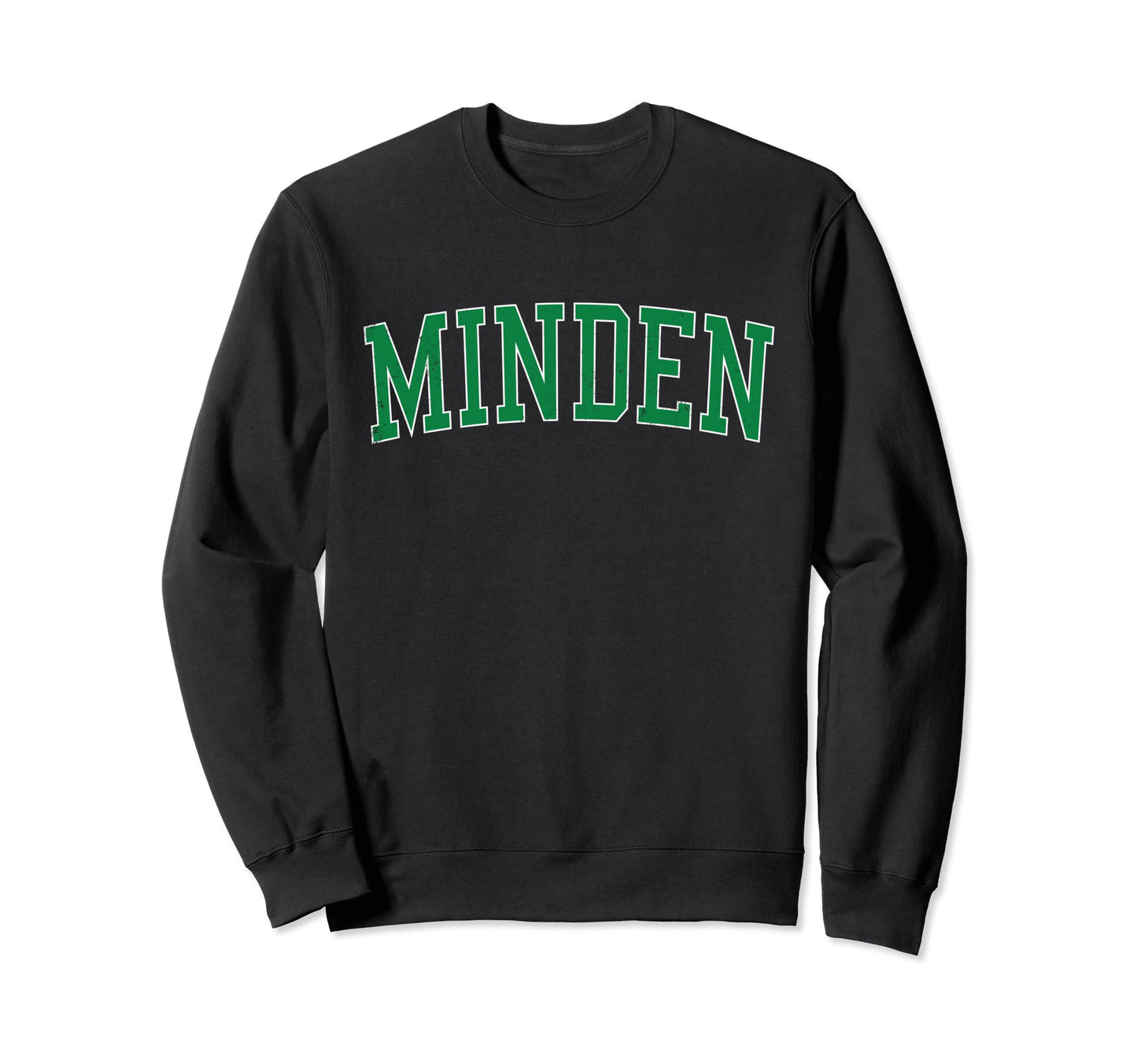Minden La Distressed Green Sweatshirt - Casual Everyday Wear Men Women - T-Shirt, Sweatshirt, Hoodie