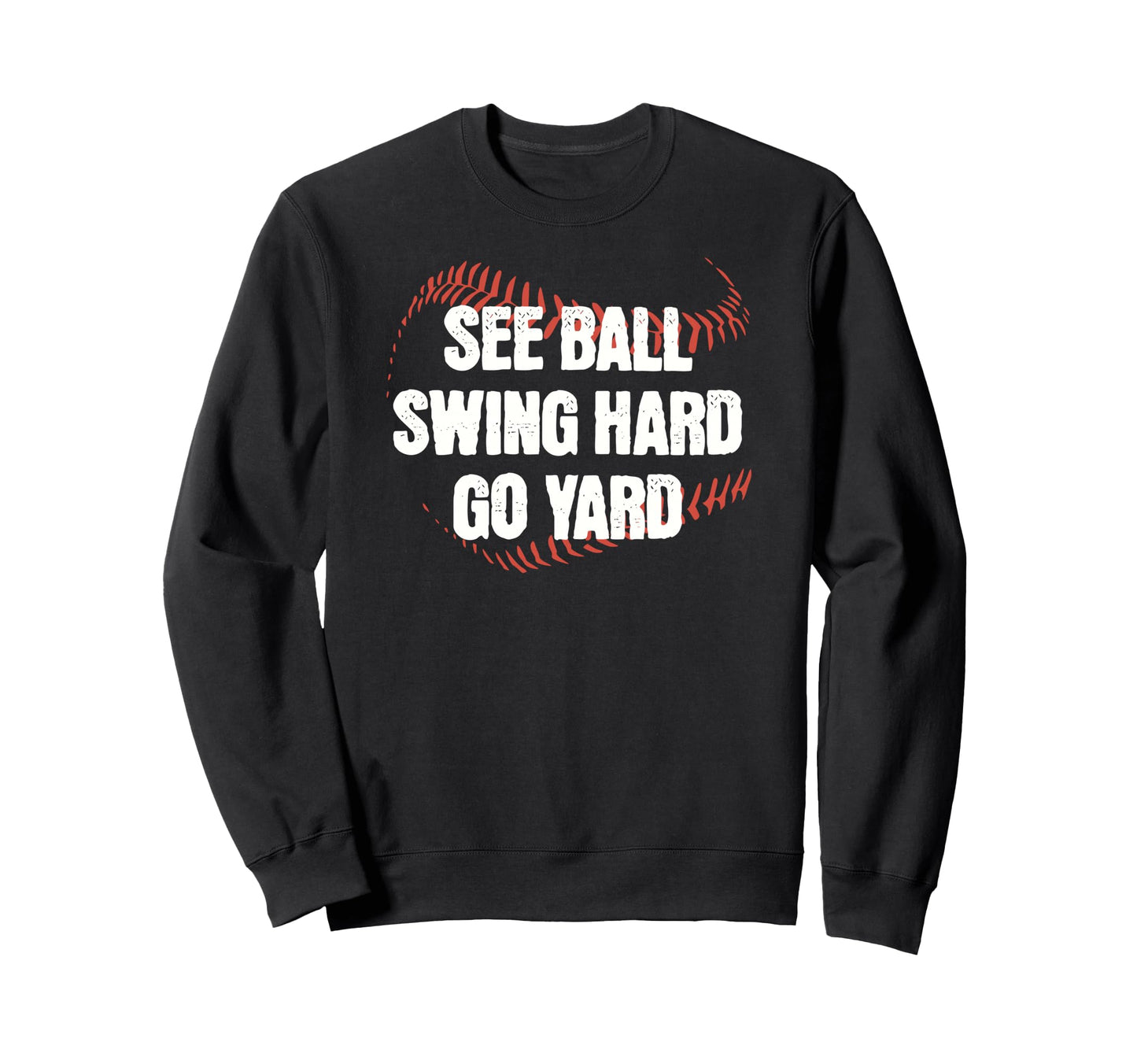 Funny Baseball Seams Home Run See Sweatshirt - Minimalist Print Unisex - T-Shirt, Sweatshirt, Hoodie