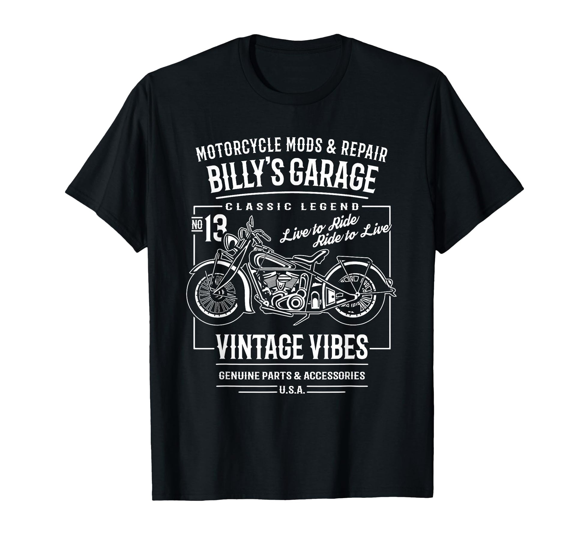 Billys Garage Motorcycle Name Billy T-Shirt - Aesthetic Graphic Men Women - T-Shirt, Sweatshirt, Hoodie