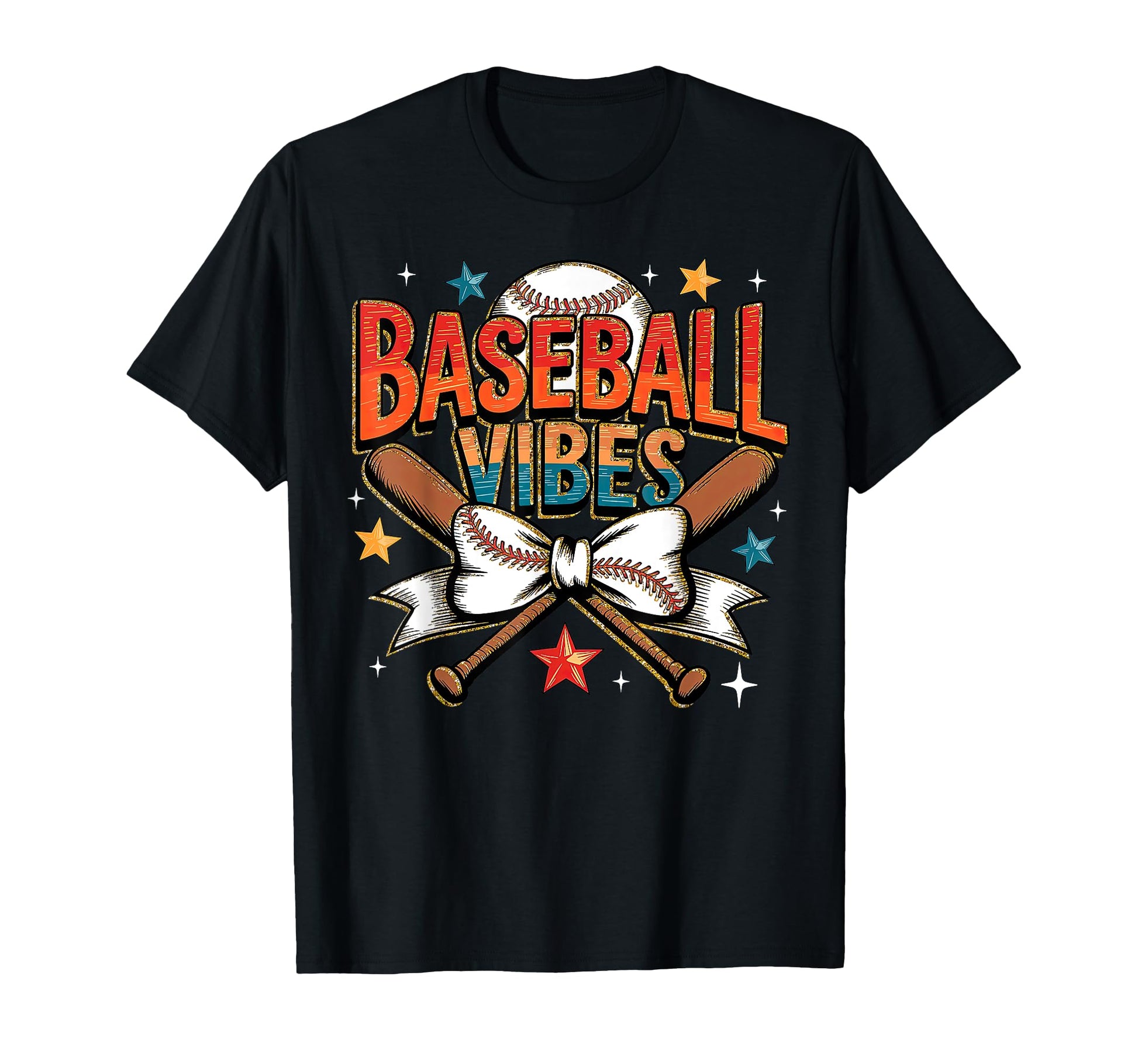 Baseball Vibes Coquette Bow Baseball T-Shirt - Unique Graphic Men Women - T-Shirt, Sweatshirt, Hoodie