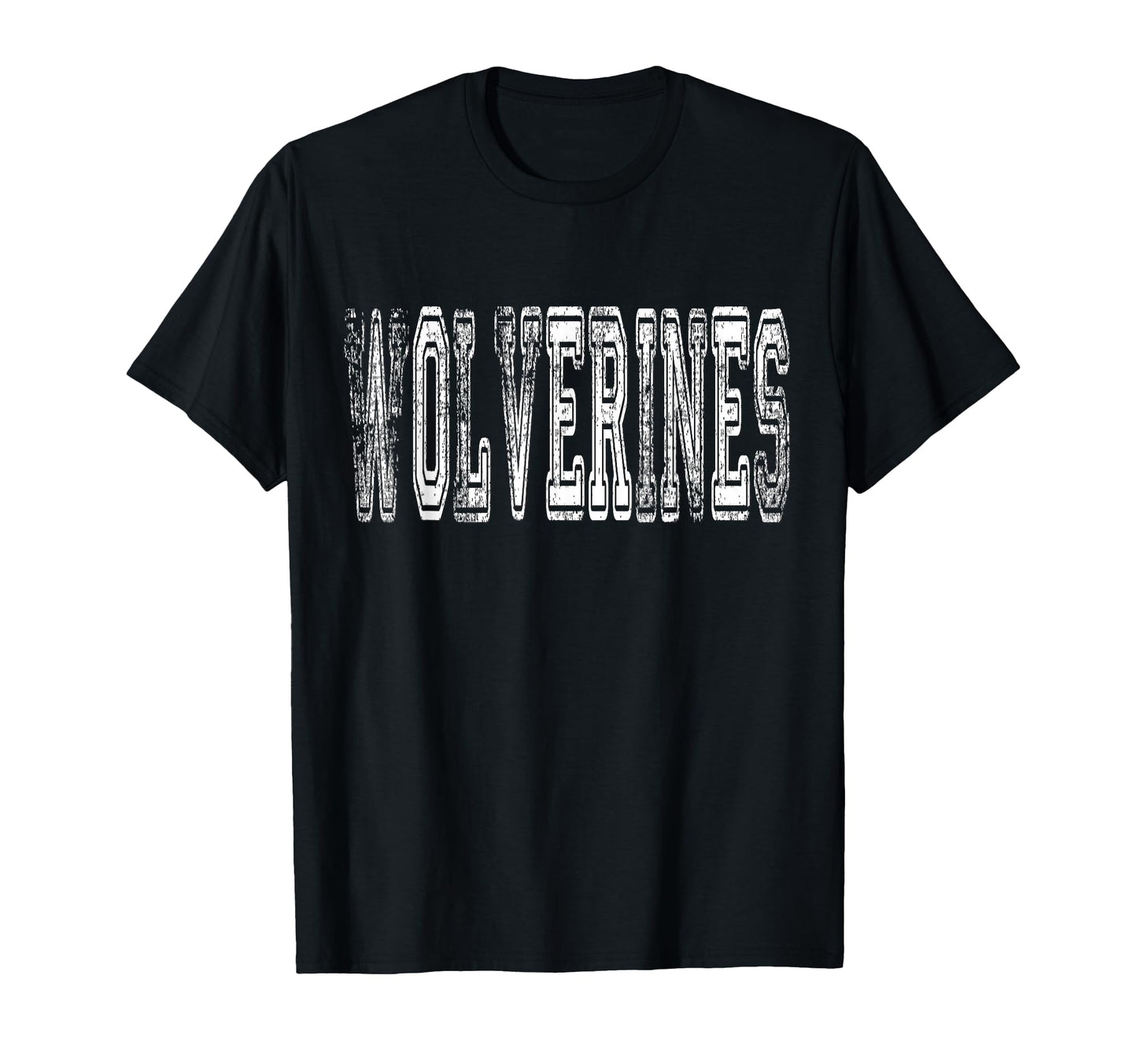 Wolverines Mascot Distressed School T-Shirt - Streetwear Style Men Women - T-Shirt, Sweatshirt, Hoodie
