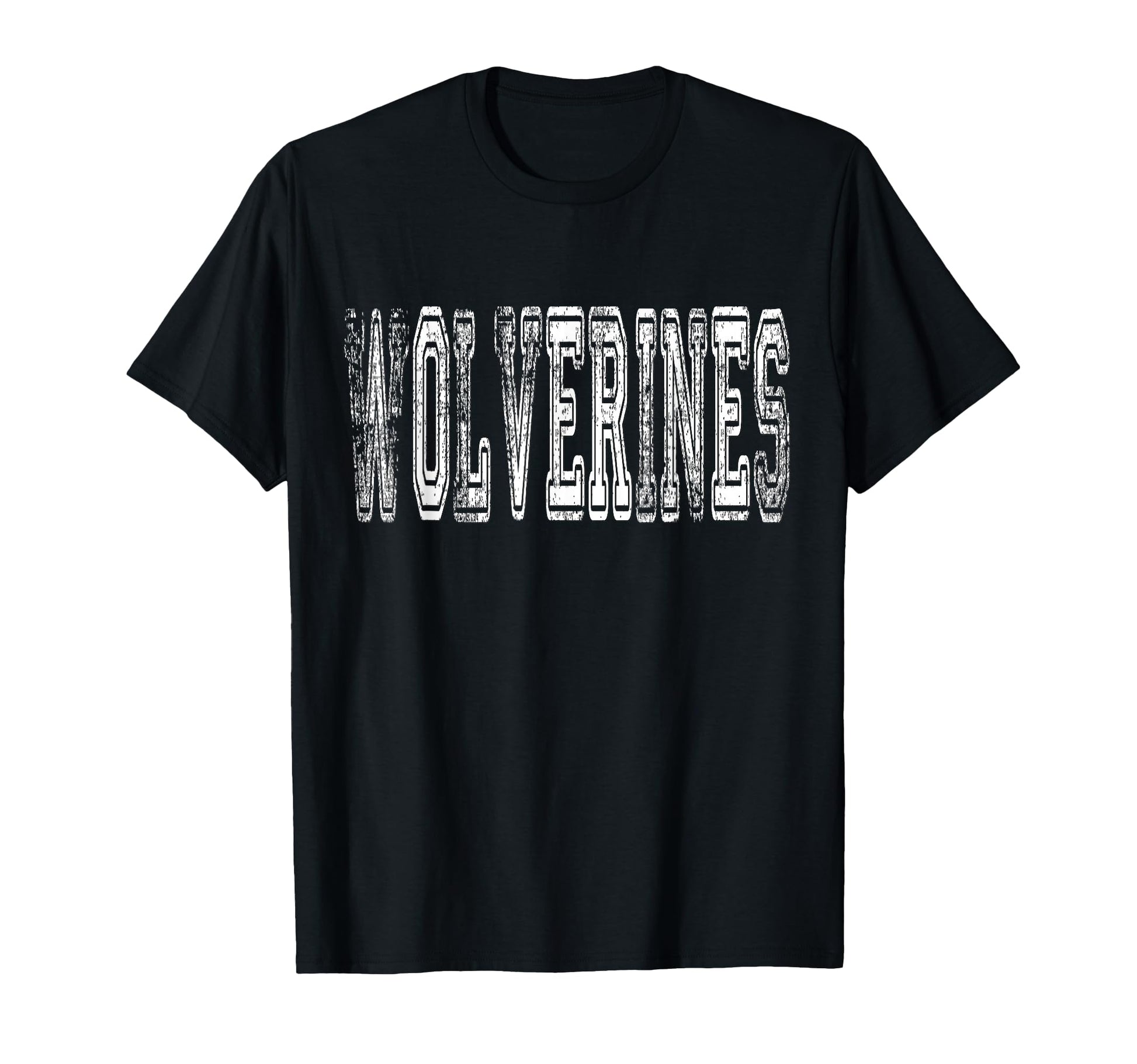 Wolverines Mascot Distressed School T-Shirt - Streetwear Style Men Women - T-Shirt, Sweatshirt, Hoodie