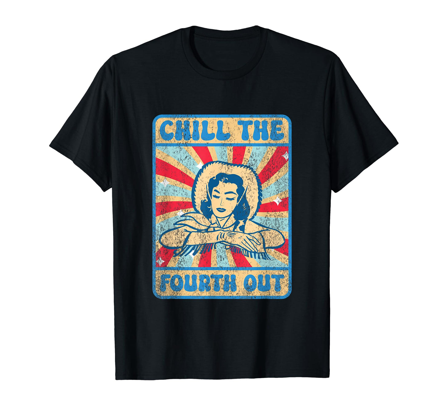 Chill Fourth Out Funny Western 4Th T-Shirt - Trendy Graphic for Adults - T-Shirt, Sweatshirt, Hoodie