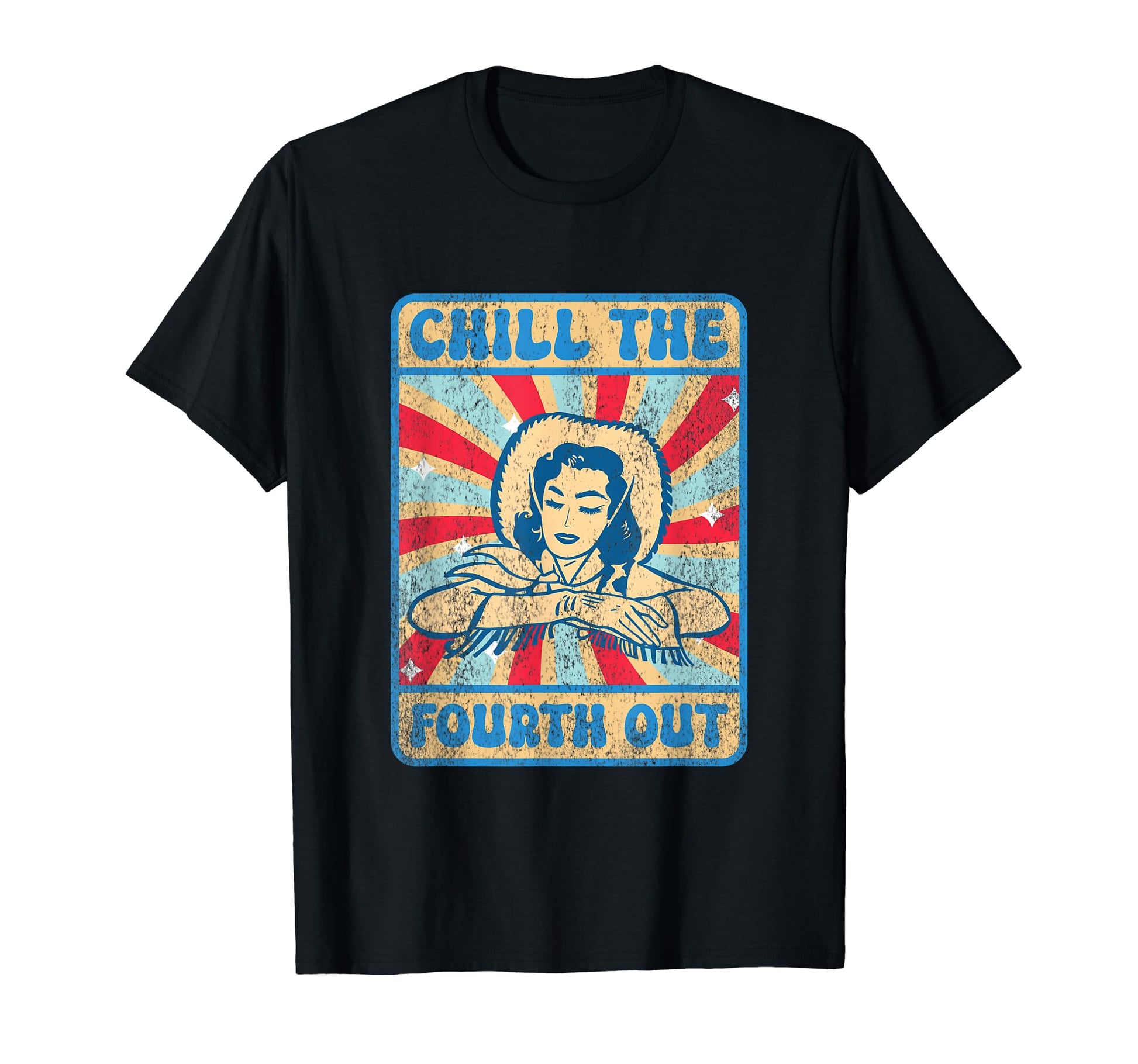 Chill Fourth Out Funny Western 4Th T-Shirt - Trendy Graphic for Adults - T-Shirt, Sweatshirt, Hoodie