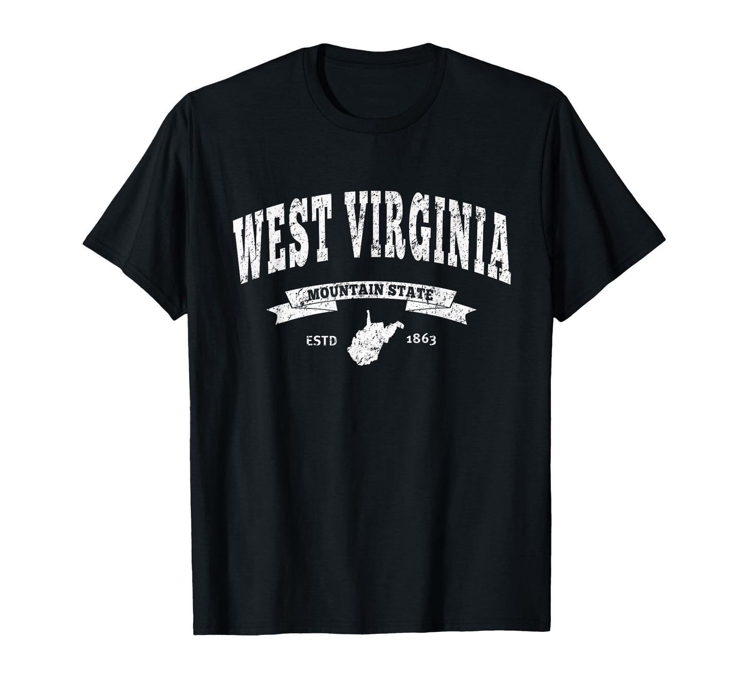 West Virginia Distressed Wv Mountain T-Shirt - Graphic Print Men Women - T-Shirt, Sweatshirt, Hoodie