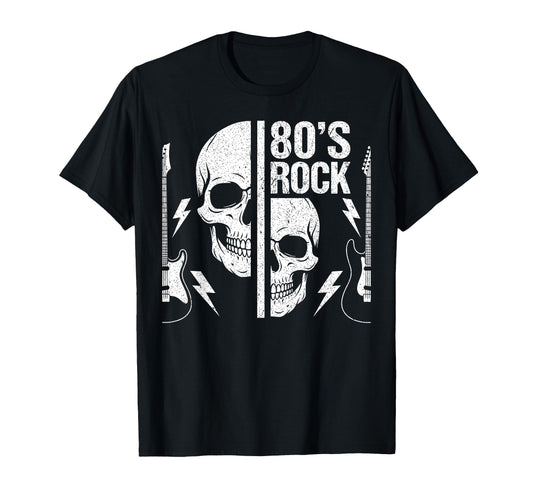 80S Rock N Roll Skeleto Rock Music T-Shirt - Novelty Apparel Unisex - T-Shirt, Sweatshirt, Hoodie
