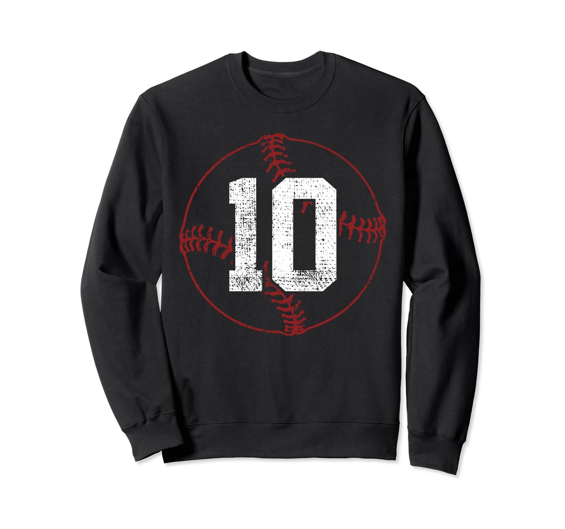 Baseball Number 10 Baseball Sweatshirt - Aesthetic Graphic Men Women - T-Shirt, Sweatshirt, Hoodie