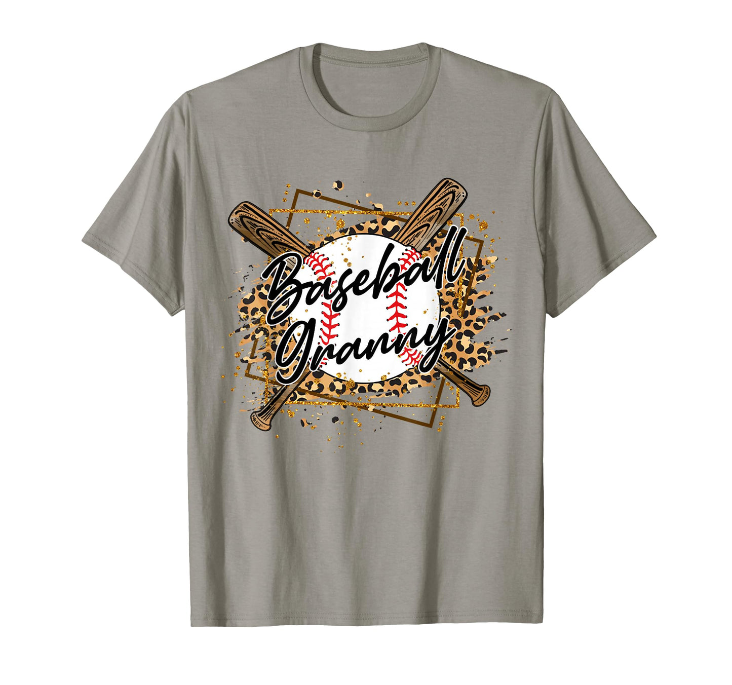 Funny Baseball Granny Leopard T-Shirt - Minimalist Print Men Women - T-Shirt, Sweatshirt, Hoodie