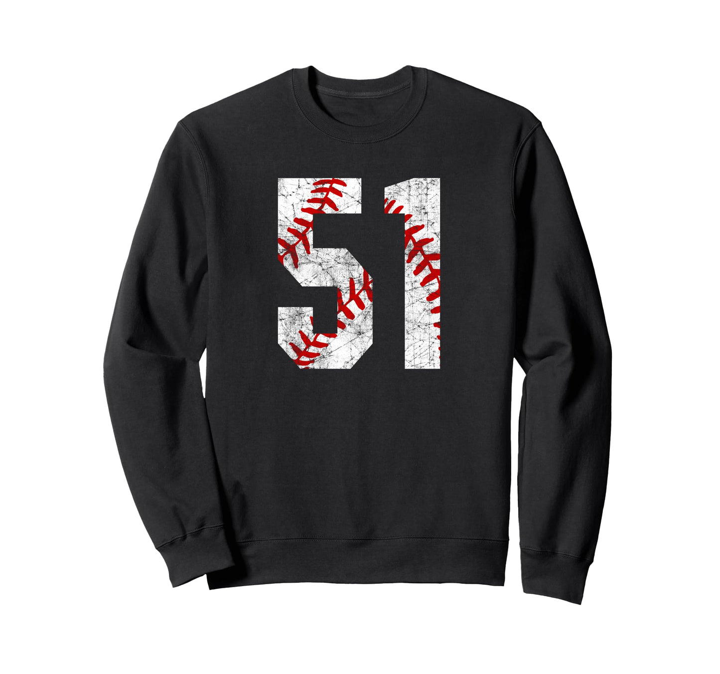 Baseball Mom 51 Jersey Baseball Sweatshirt - Graphic Print Men Women - T-Shirt, Sweatshirt, Hoodie