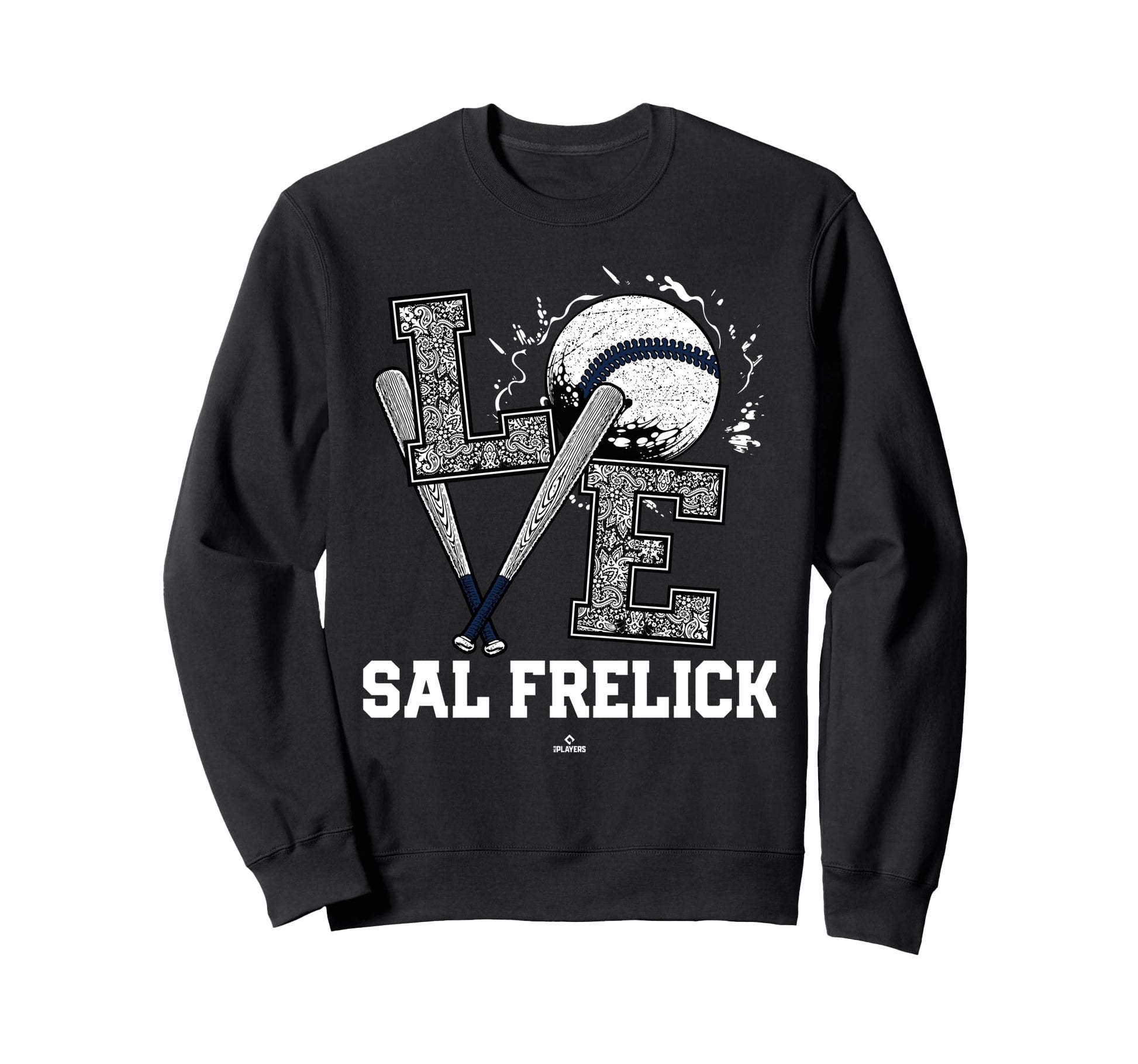 Distressed Baseball Love Sal Sweatshirt - Trendy Graphic for Adults - T-Shirt, Sweatshirt, Hoodie
