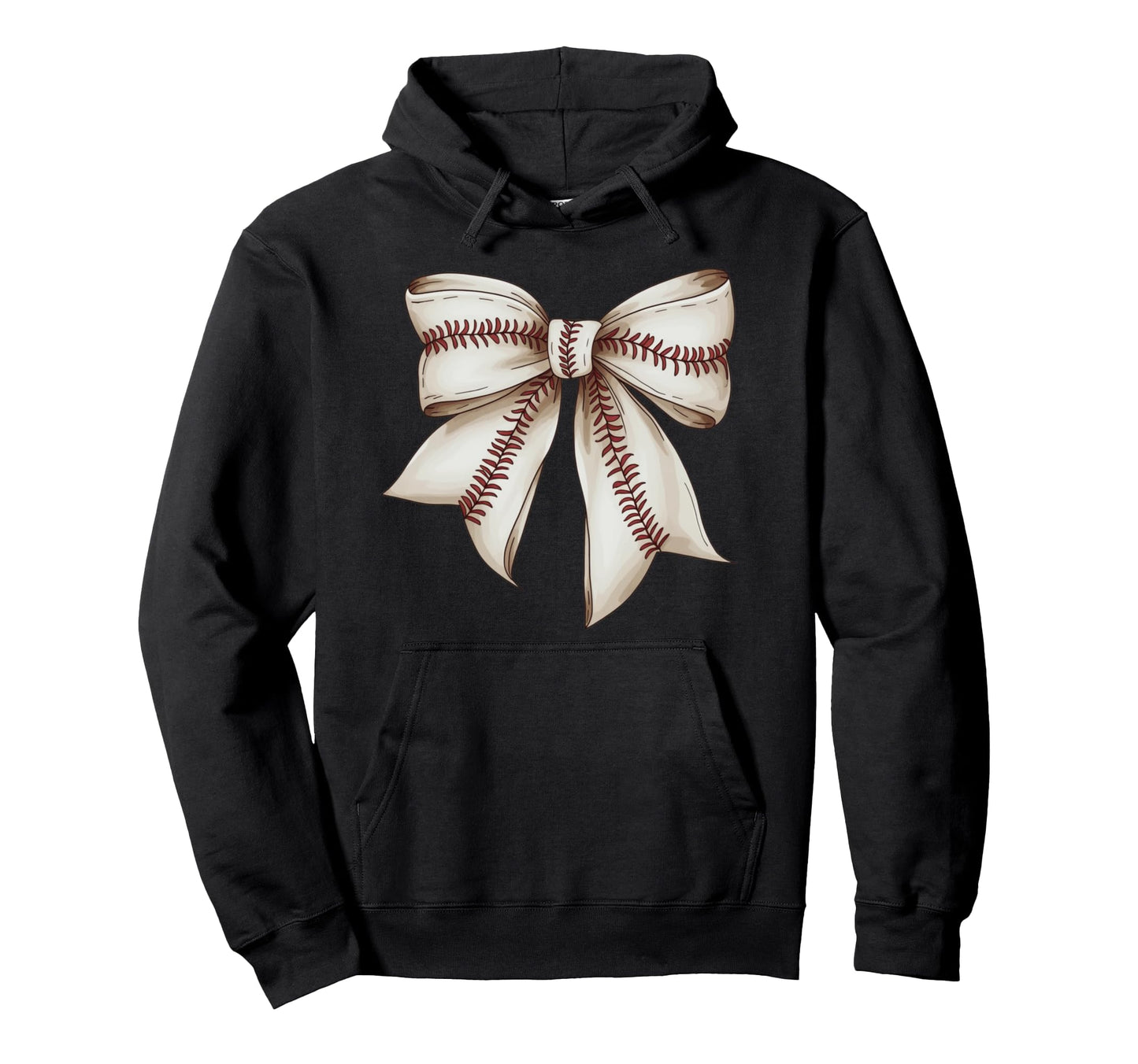 Coquette Baseball Bow Baseball Mom Baseball Hoodie - Graphic Print Unisex - T-Shirt, Sweatshirt, Hoodie