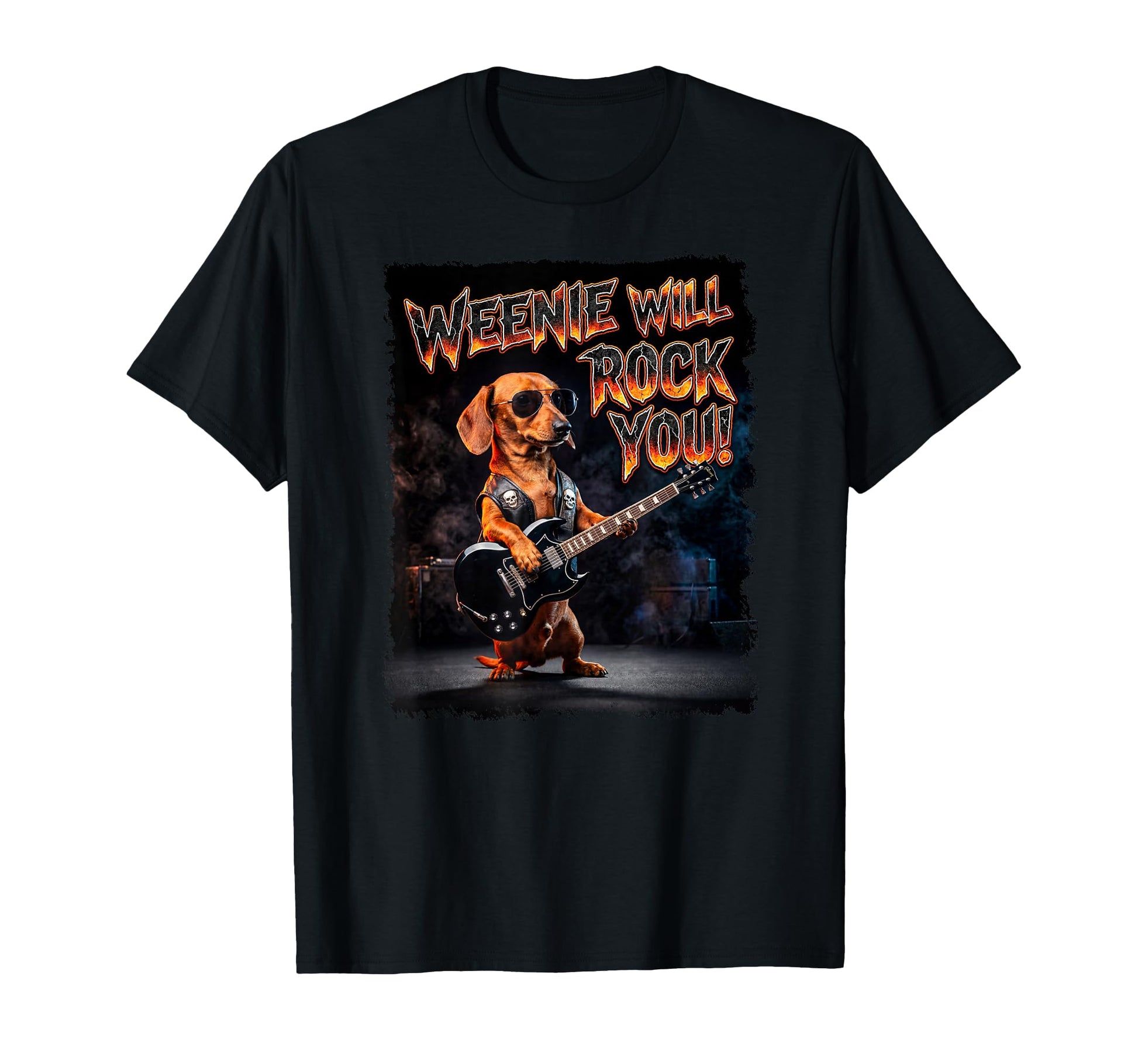 Dachshund Weenie Will Rock You Stage T-Shirt - Trendy Graphic for Adults - T-Shirt, Sweatshirt, Hoodie