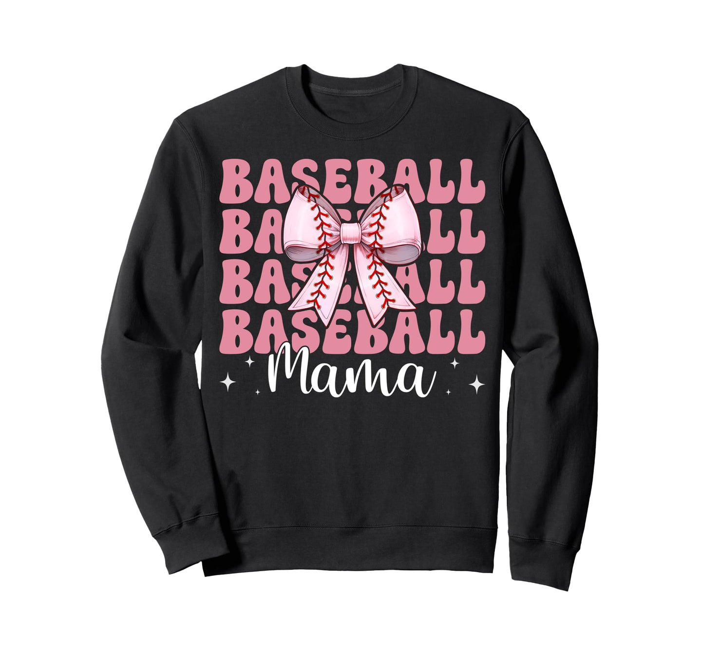 Baseball Mama Baseball Mom Mothers Sweatshirt - Graphic Print Men Women - T-Shirt, Sweatshirt, Hoodie
