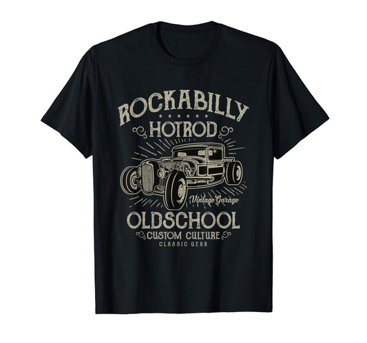 1950S Rockabilly Hotrod Psychobilly T-Shirt - Aesthetic Graphic Men Women - T-Shirt, Sweatshirt, Hoodie