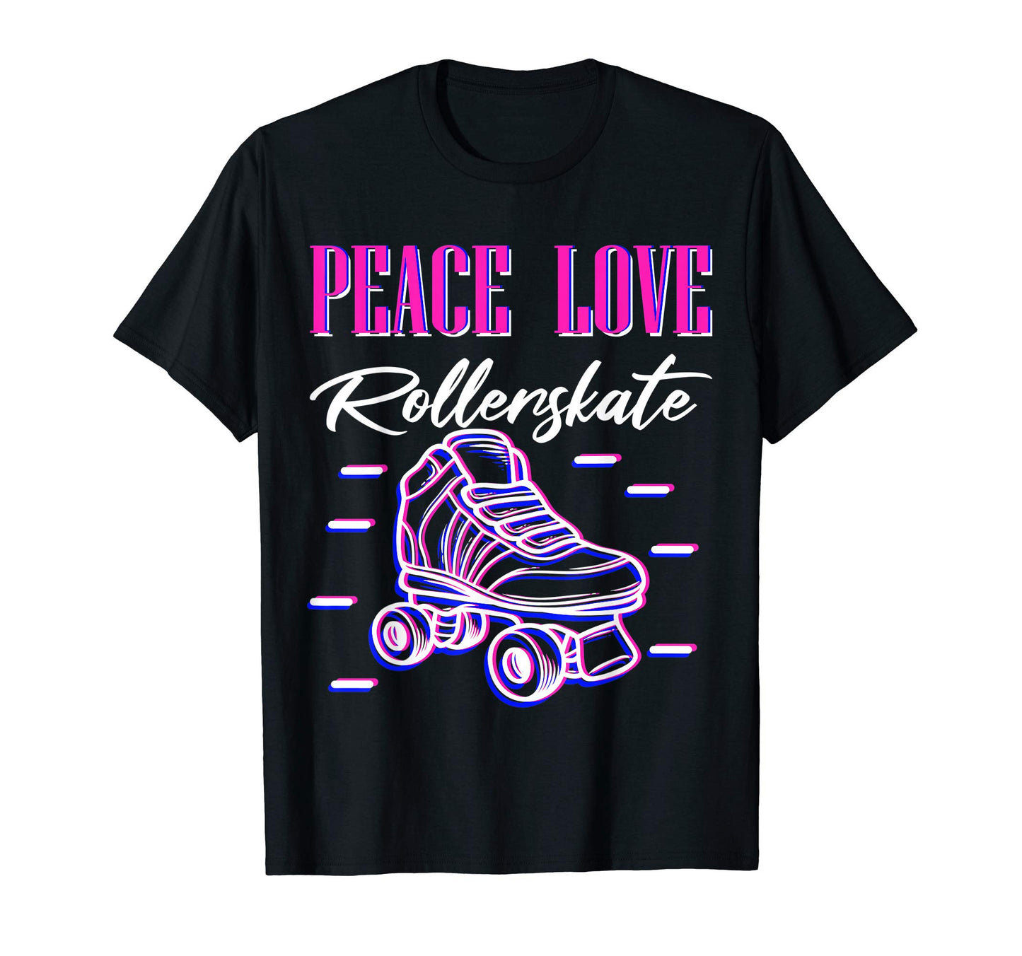 Rollerskate Peace Lover Rollerskating T-Shirt - Graphic Print Unisex - T-Shirt, Sweatshirt, Hoodie