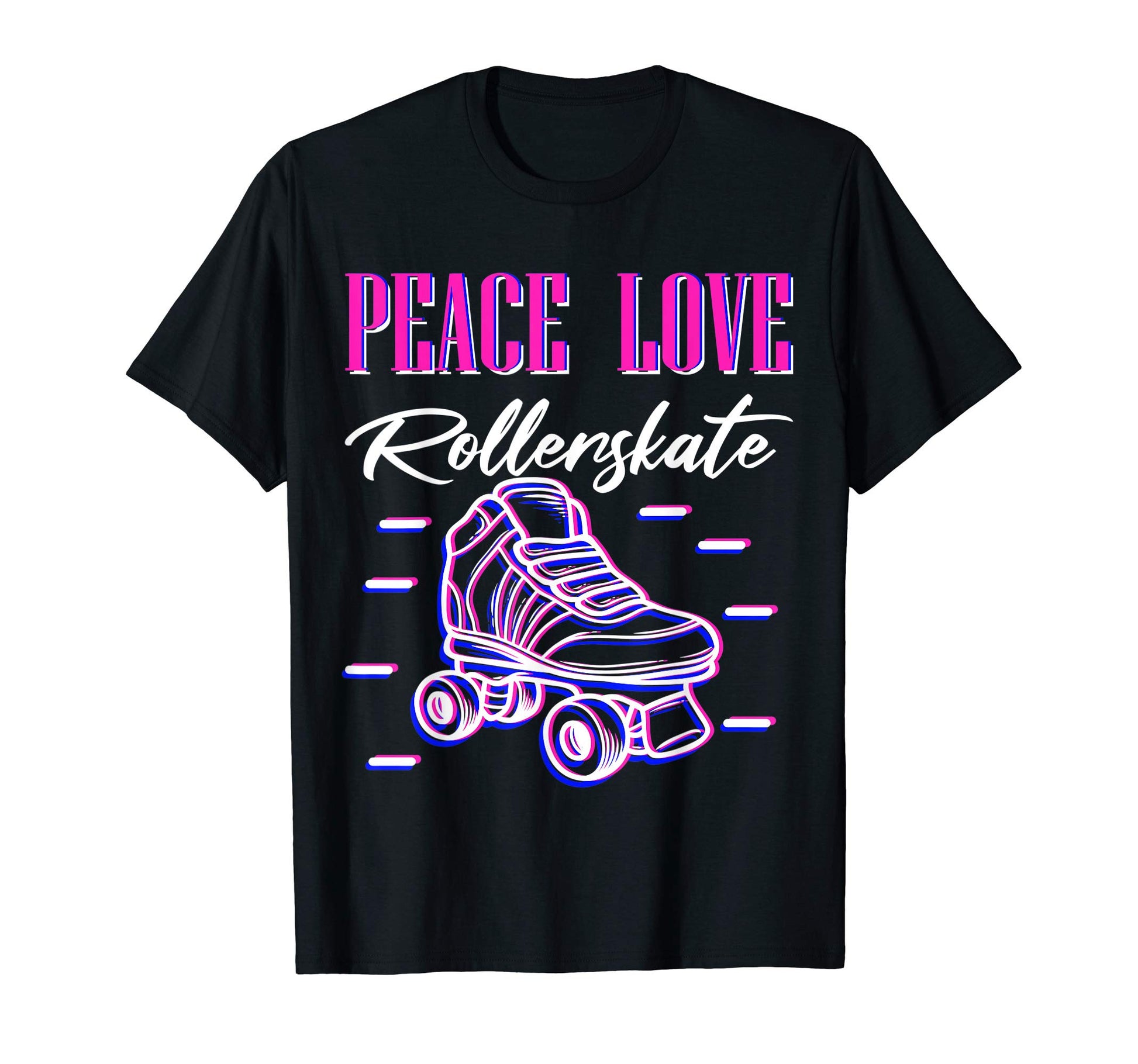 Rollerskate Peace Lover Rollerskating T-Shirt - Graphic Print Unisex - T-Shirt, Sweatshirt, Hoodie