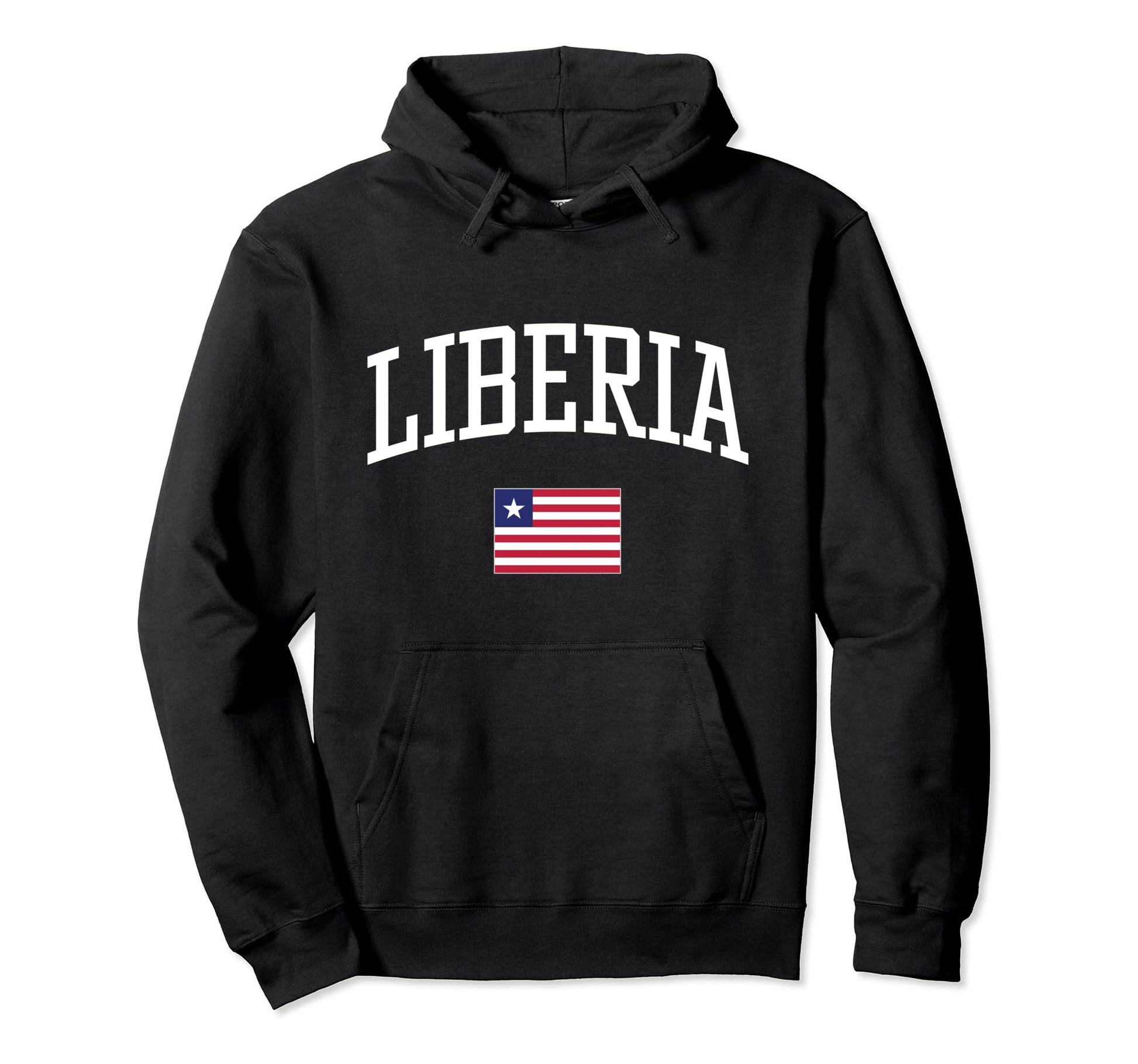 Flag Liberia Love Your Country Hoodie - Casual Everyday Wear Men Women - T-Shirt, Sweatshirt, Hoodie