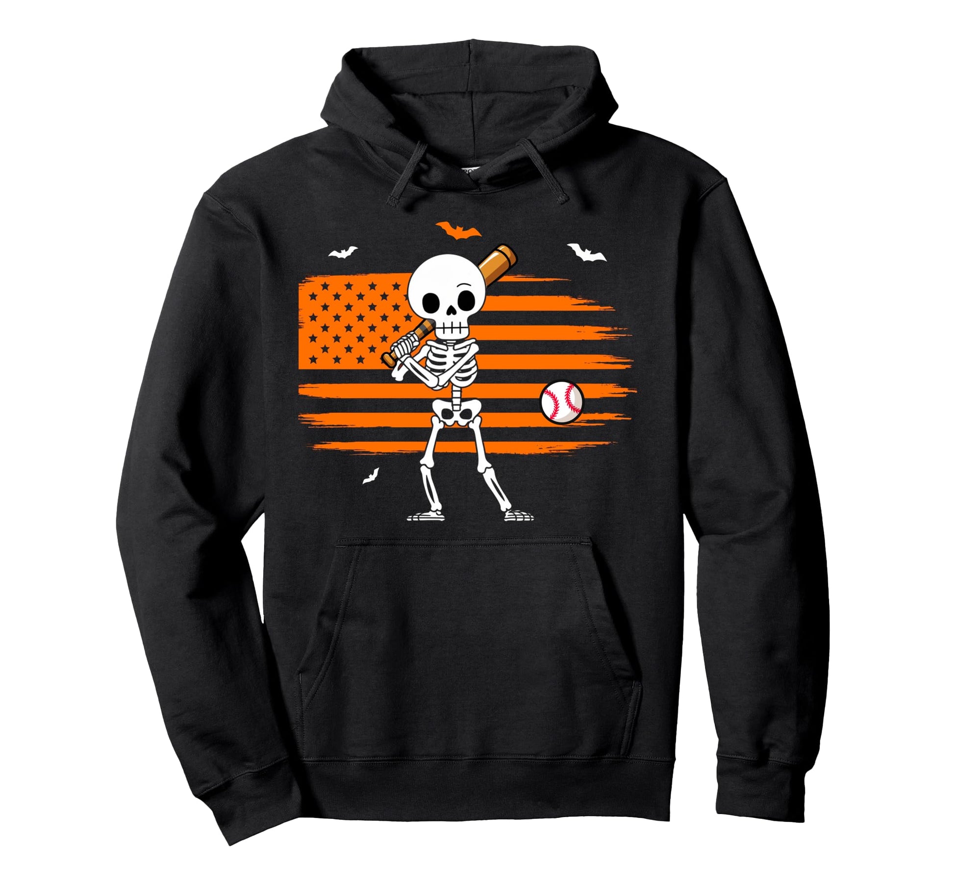 Halloween Baseball Batter Skeleton Hoodie - Aesthetic Graphic for Adults - T-Shirt, Sweatshirt, Hoodie