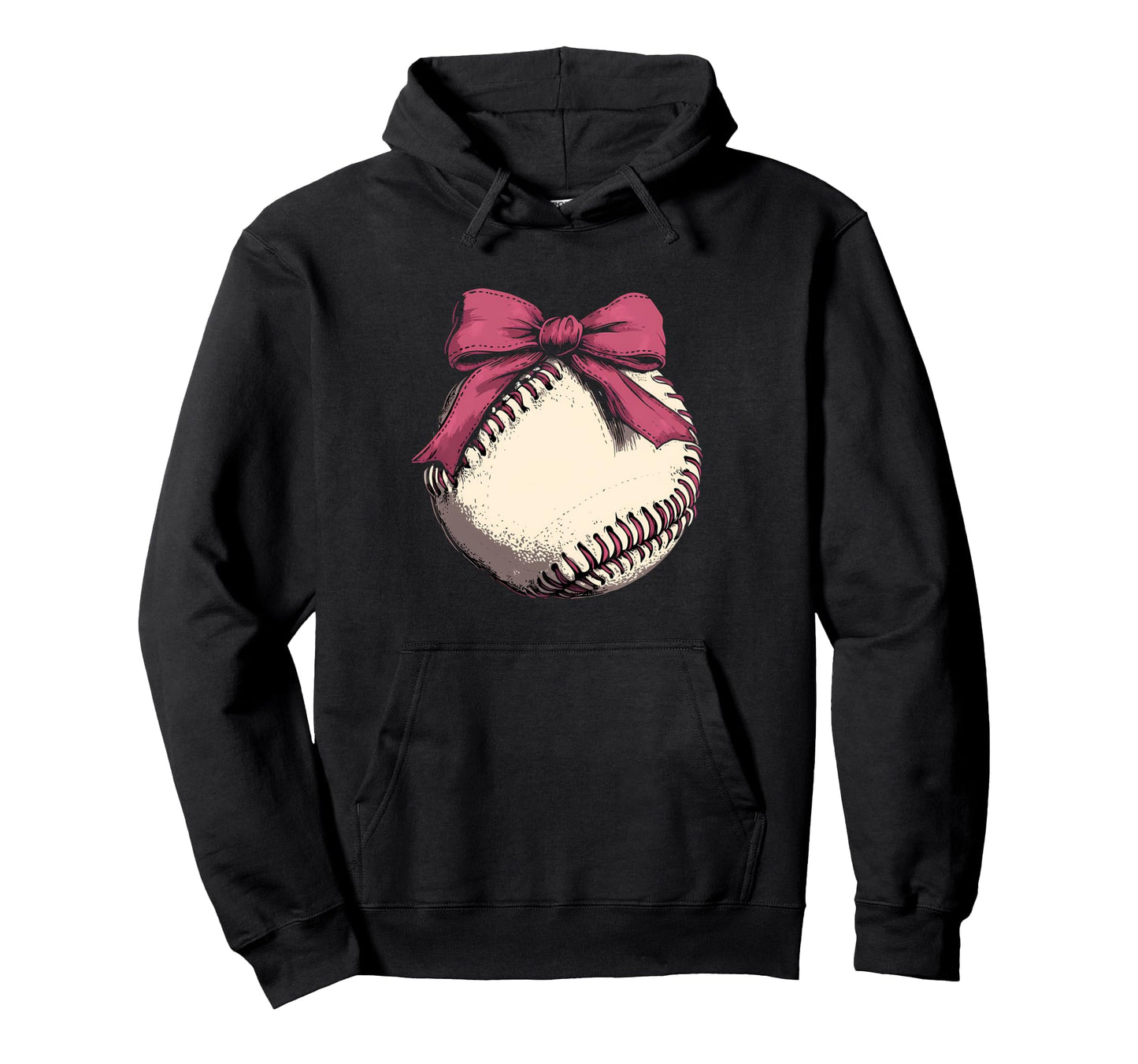 Baseball Coquette Bow Baseball Mom Hoodie - Novelty Apparel for Adults - T-Shirt, Sweatshirt, Hoodie