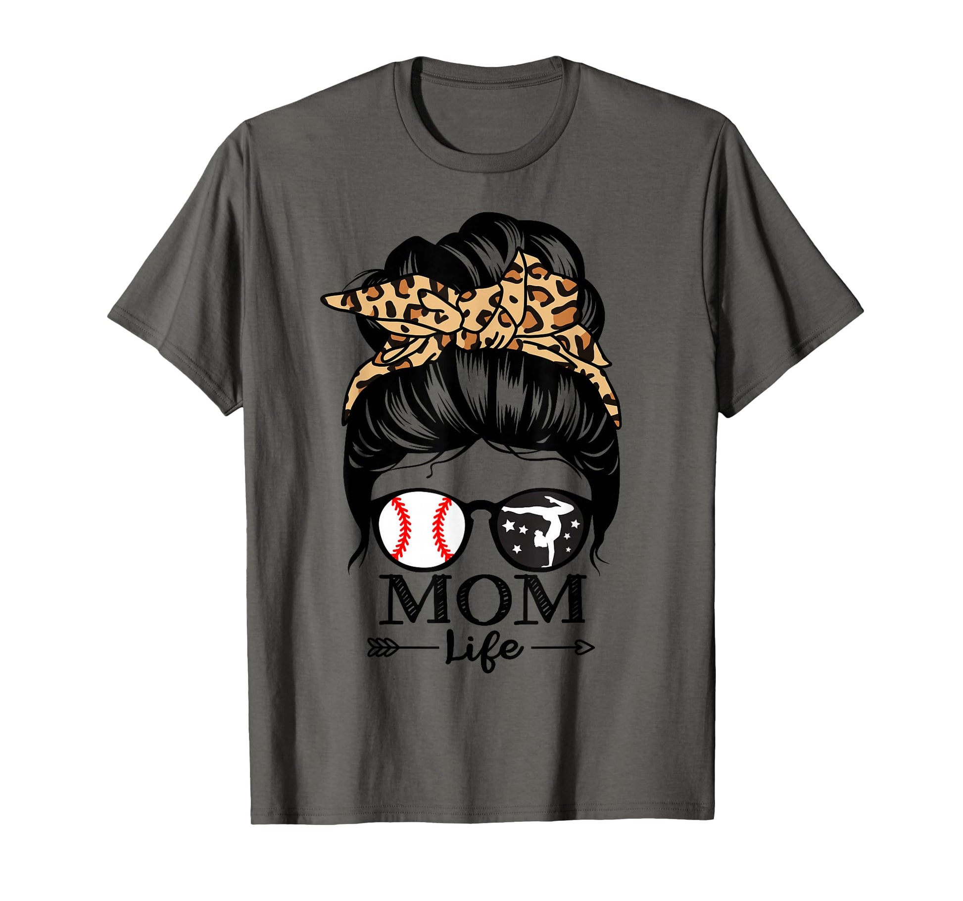 Mom Life Messy Bun Hair Funny T-Shirt - Aesthetic Graphic Men Women - T-Shirt, Sweatshirt, Hoodie