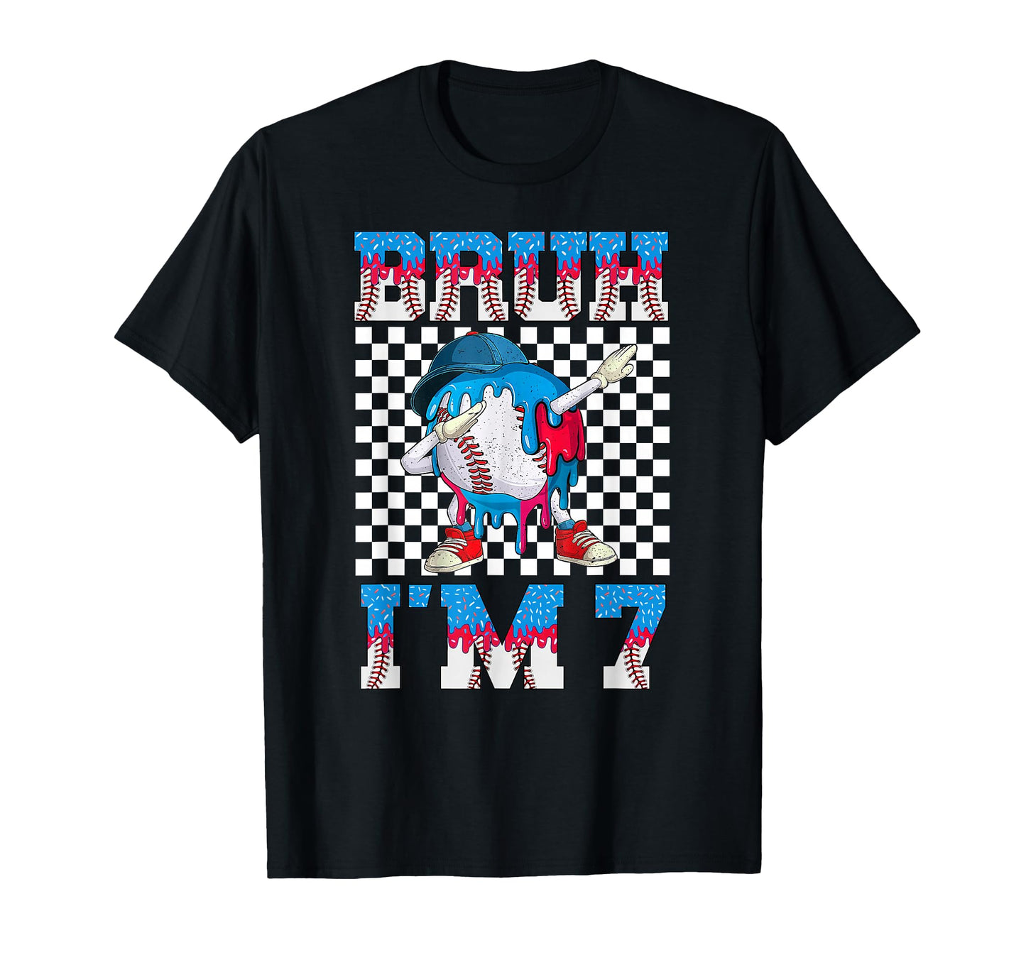 Bruh Im 7Th Birthday Baseball Drip Ice T-Shirt - Aesthetic Graphic Unisex - T-Shirt, Sweatshirt, Hoodie
