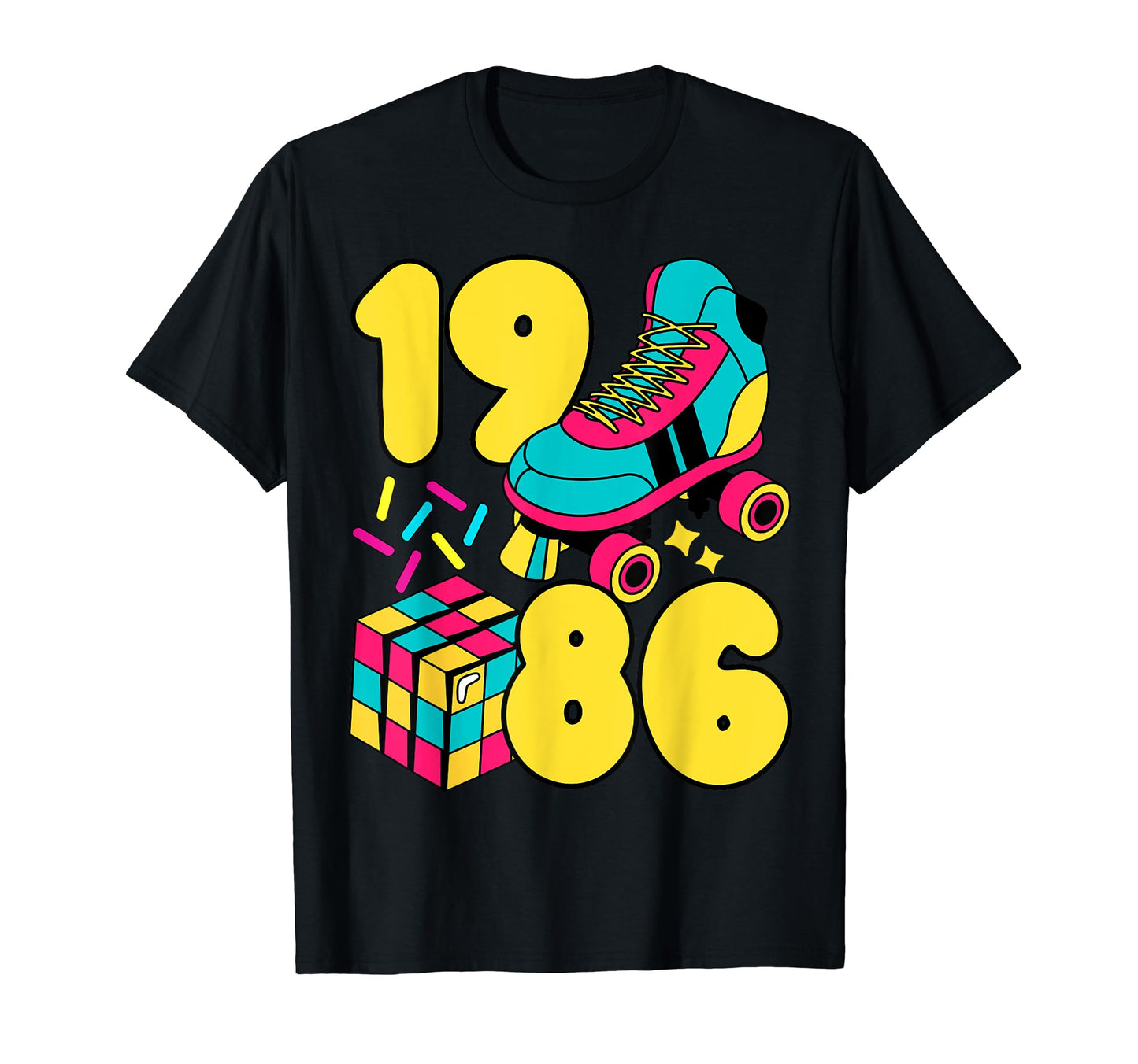 1986 Roller Rink 80S Night T-Shirt - Fun Novelty Design Men Women - T-Shirt, Sweatshirt, Hoodie