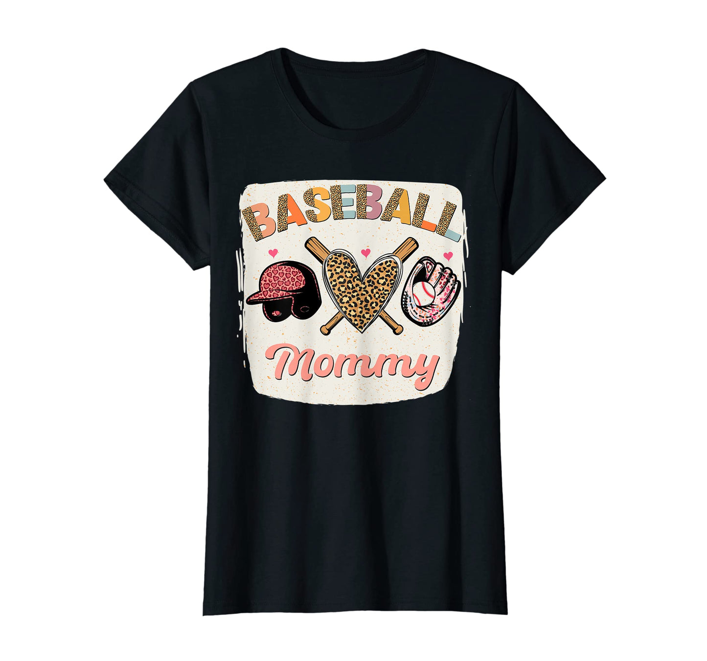 Womens Bleached Baseball Mom Leopard T-Shirt - Novelty Apparel Men Women - T-Shirt, Sweatshirt, Hoodie