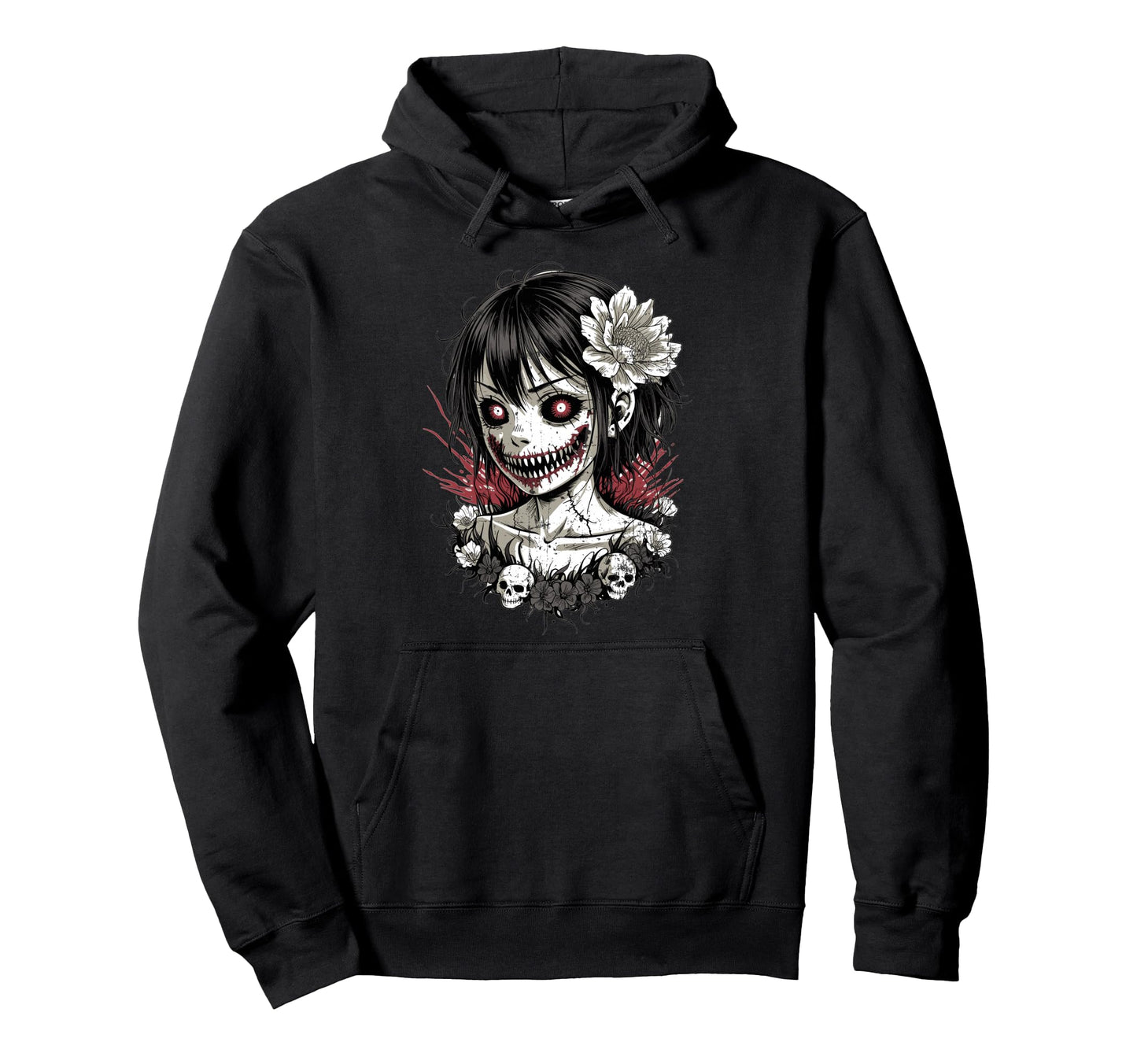 Japanese Horror Anime Manga Y2K Hannya Hoodie - Fun Novelty Design Unisex - T-Shirt, Sweatshirt, Hoodie