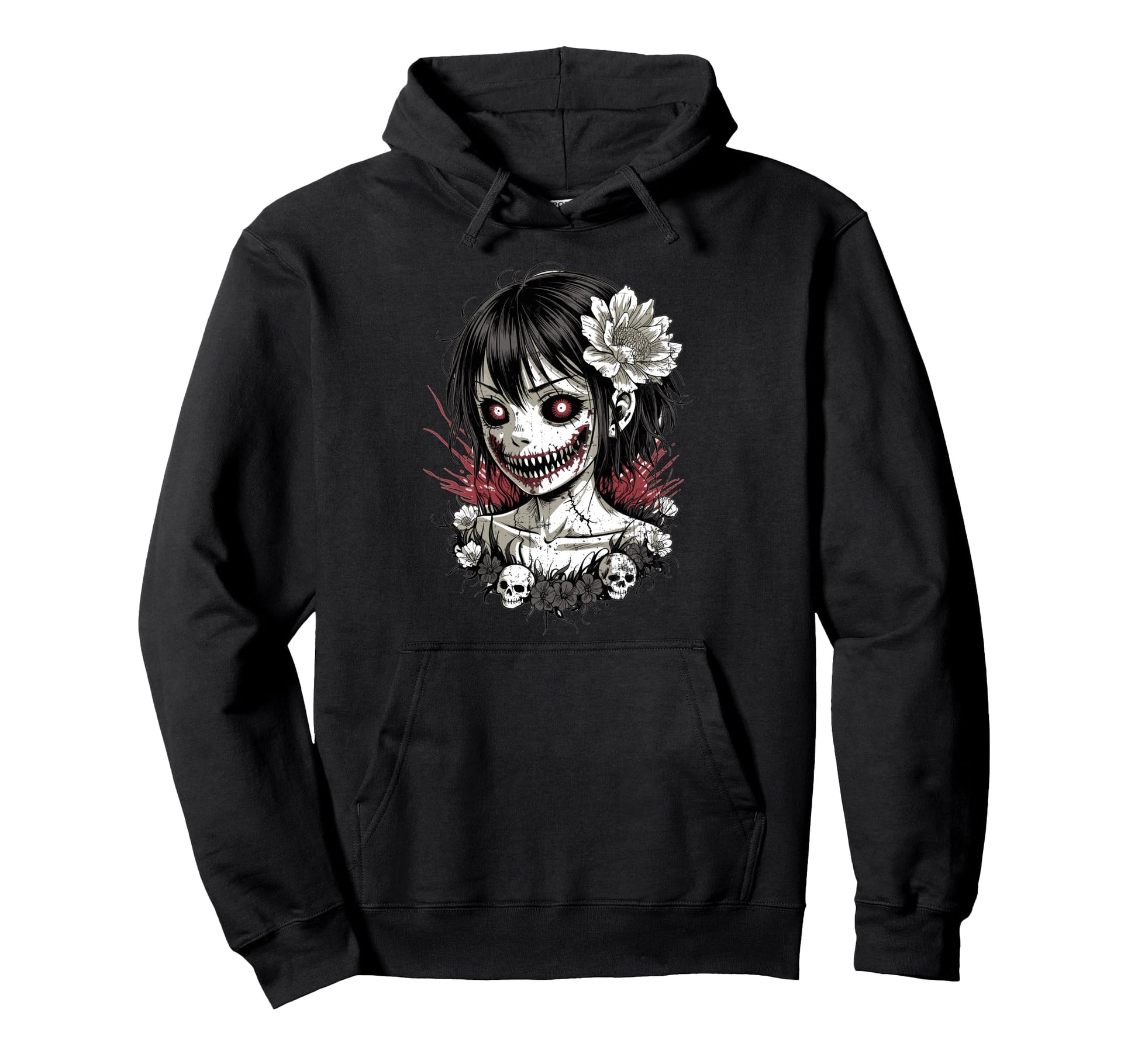 Japanese Horror Anime Manga Y2K Hannya Hoodie - Fun Novelty Design Unisex - T-Shirt, Sweatshirt, Hoodie