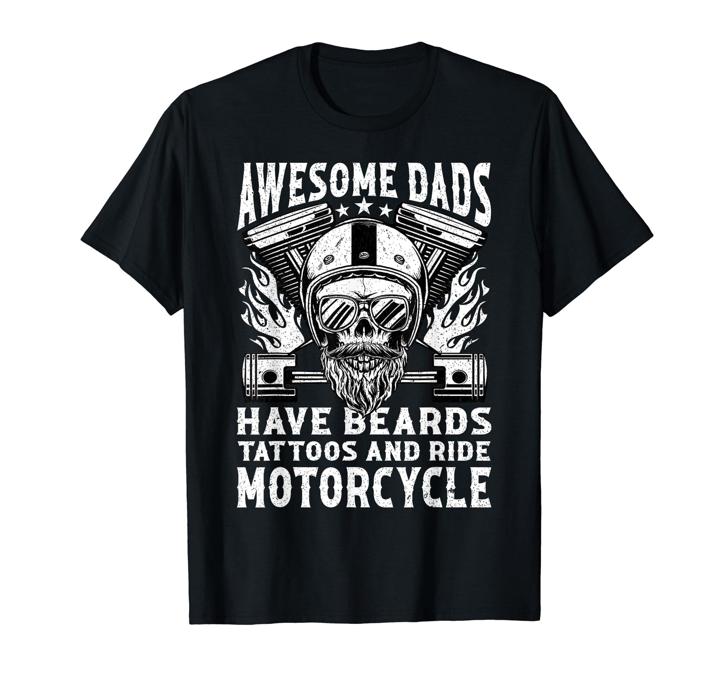 Awesome Dads Have Beards Tattoos T-Shirt - Custom Art Print Men Women - T-Shirt, Sweatshirt, Hoodie