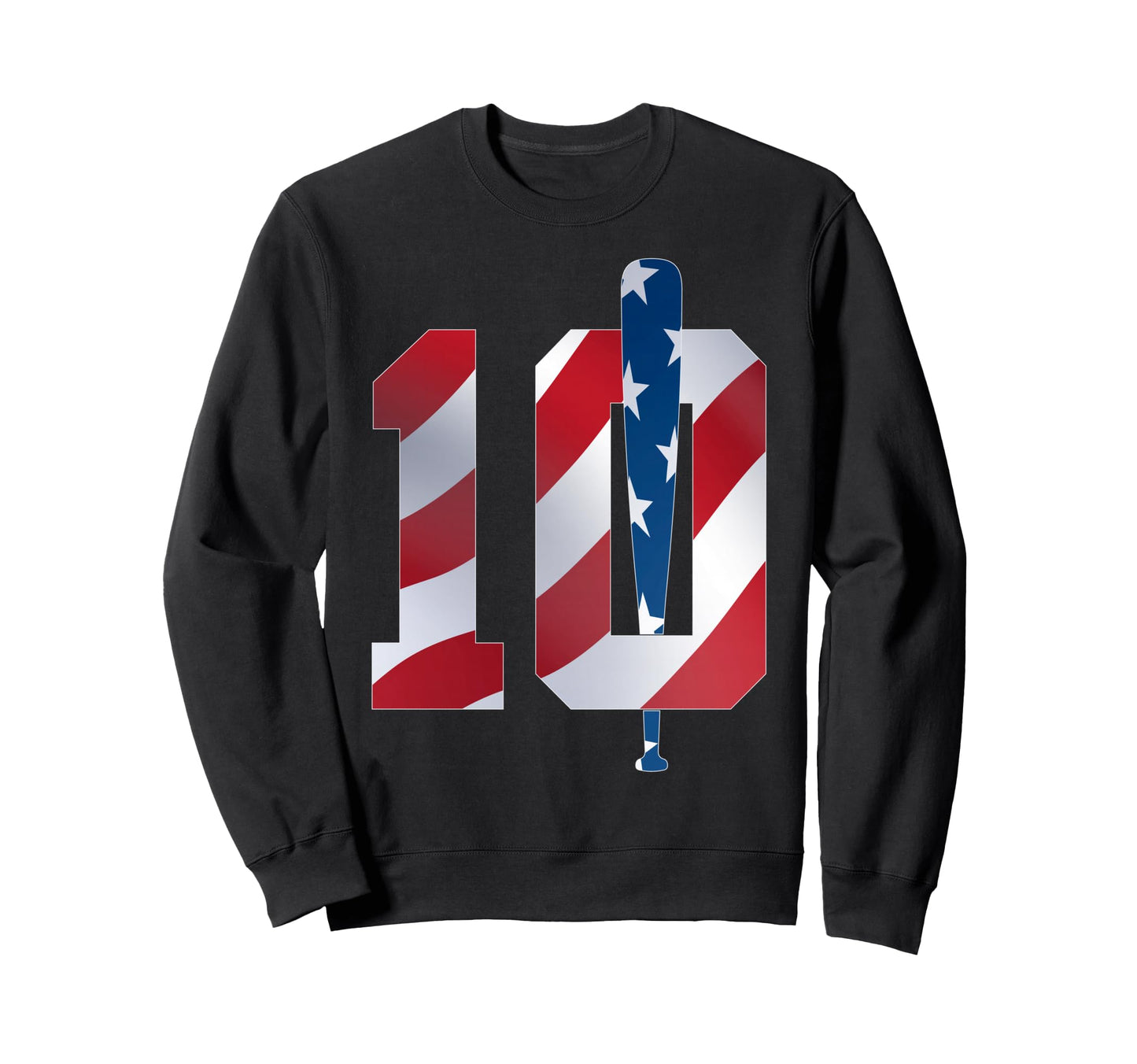 Number 10 Years Baseball 10Th Sweatshirt - Fun Novelty Design Men Women - T-Shirt, Sweatshirt, Hoodie