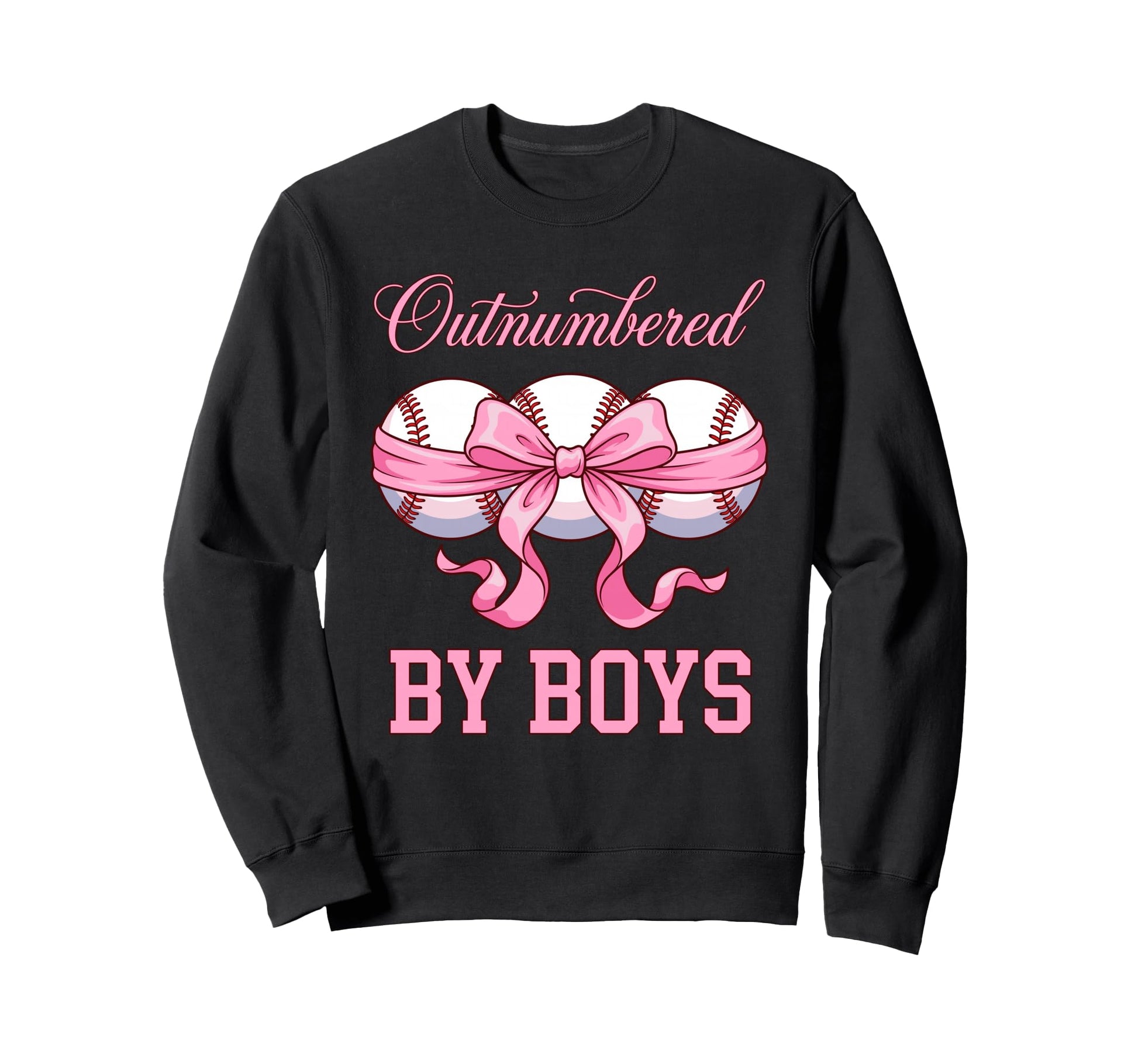 Outnumbered Baseball Softball Fan Sweatshirt - Aesthetic Graphic Men Women - T-Shirt, Sweatshirt, Hoodie