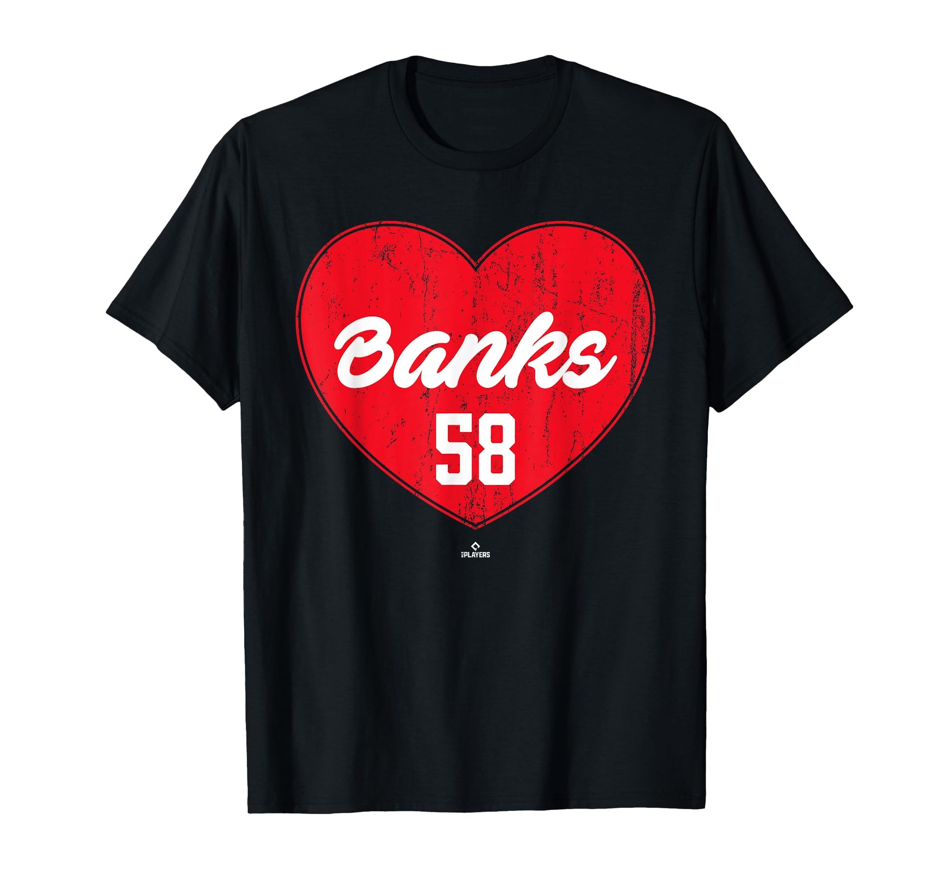 Distressed Heart Tanner Banks T-Shirt - Minimalist Print for Adults - T-Shirt, Sweatshirt, Hoodie