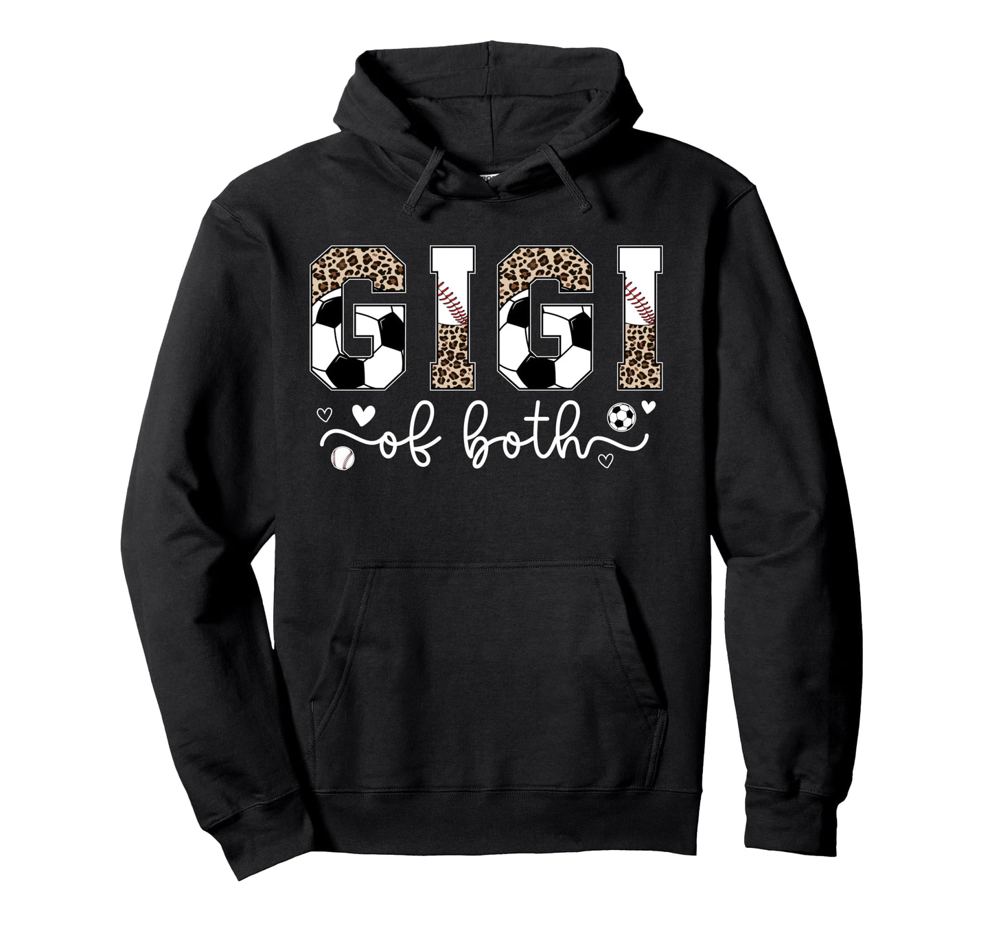Gigi Both Leopard Baseball Soccer Gigi Hoodie - Graphic Print for Adults - T-Shirt, Sweatshirt, Hoodie