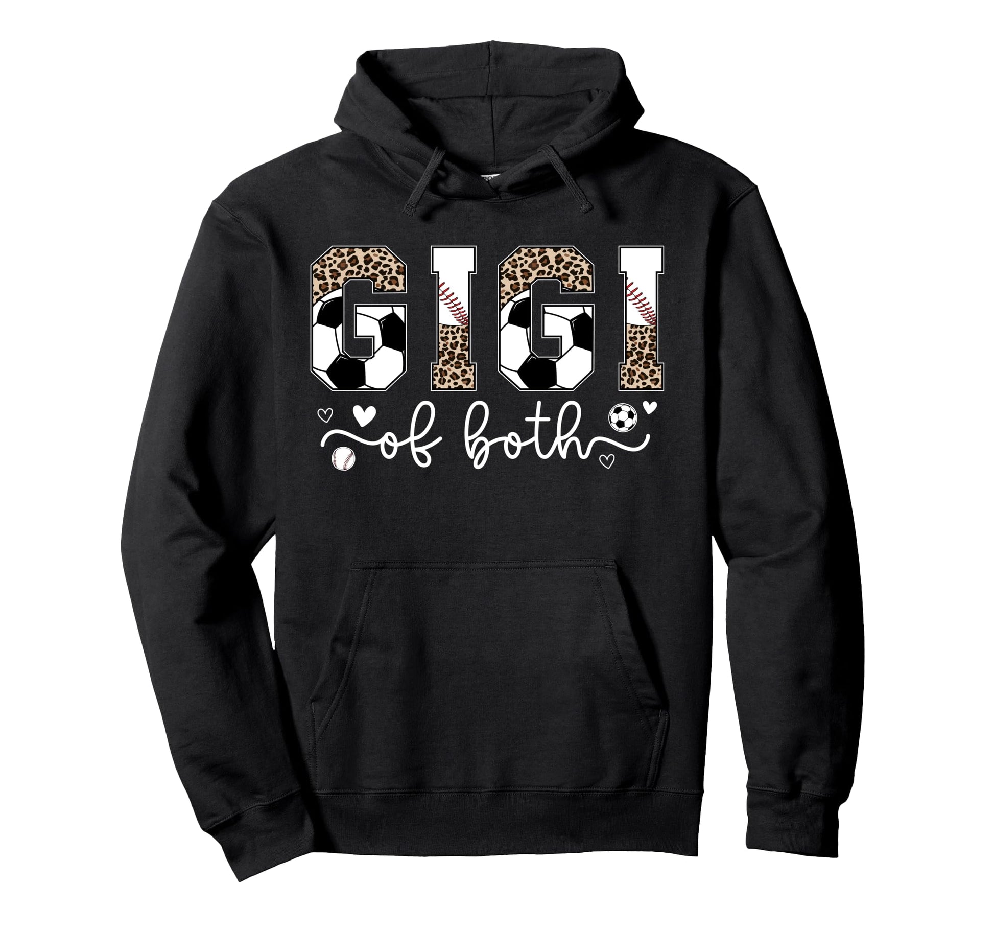 Gigi Both Leopard Baseball Soccer Gigi Hoodie - Graphic Print for Adults - T-Shirt, Sweatshirt, Hoodie
