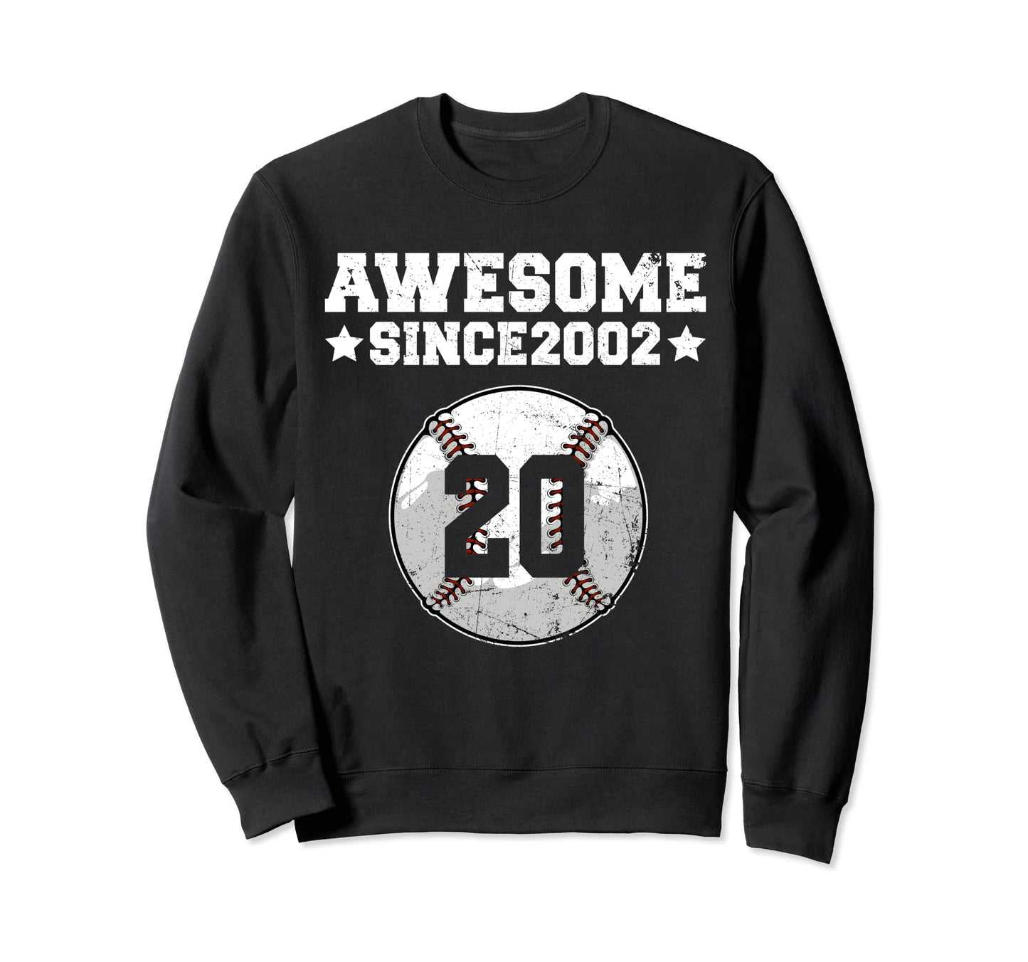 Awesome Since 2002 Baseball 20Th Sweatshirt - Aesthetic Graphic for Adults - T-Shirt, Sweatshirt, Hoodie