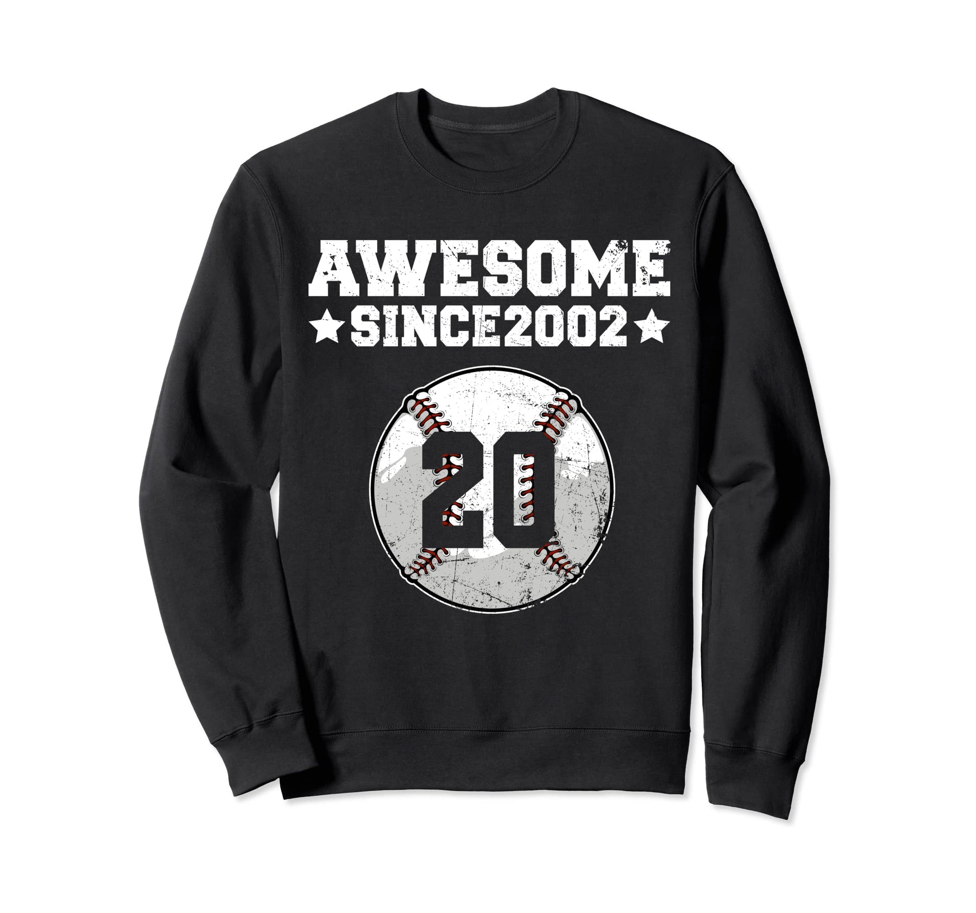 Awesome Since 2002 Baseball 20Th Sweatshirt - Aesthetic Graphic for Adults - T-Shirt, Sweatshirt, Hoodie
