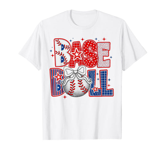 Baseball Coquette Game Day Sports T-Shirt - Aesthetic Graphic Men Women - T-Shirt, Sweatshirt, Hoodie
