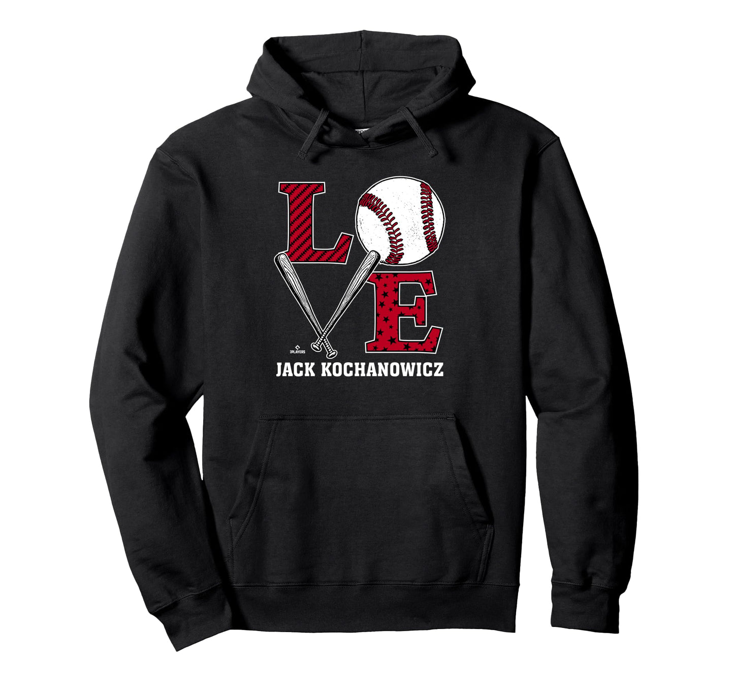 Distressed Baseball Love Jack Hoodie - Casual Everyday Wear for Adults - T-Shirt, Sweatshirt, Hoodie