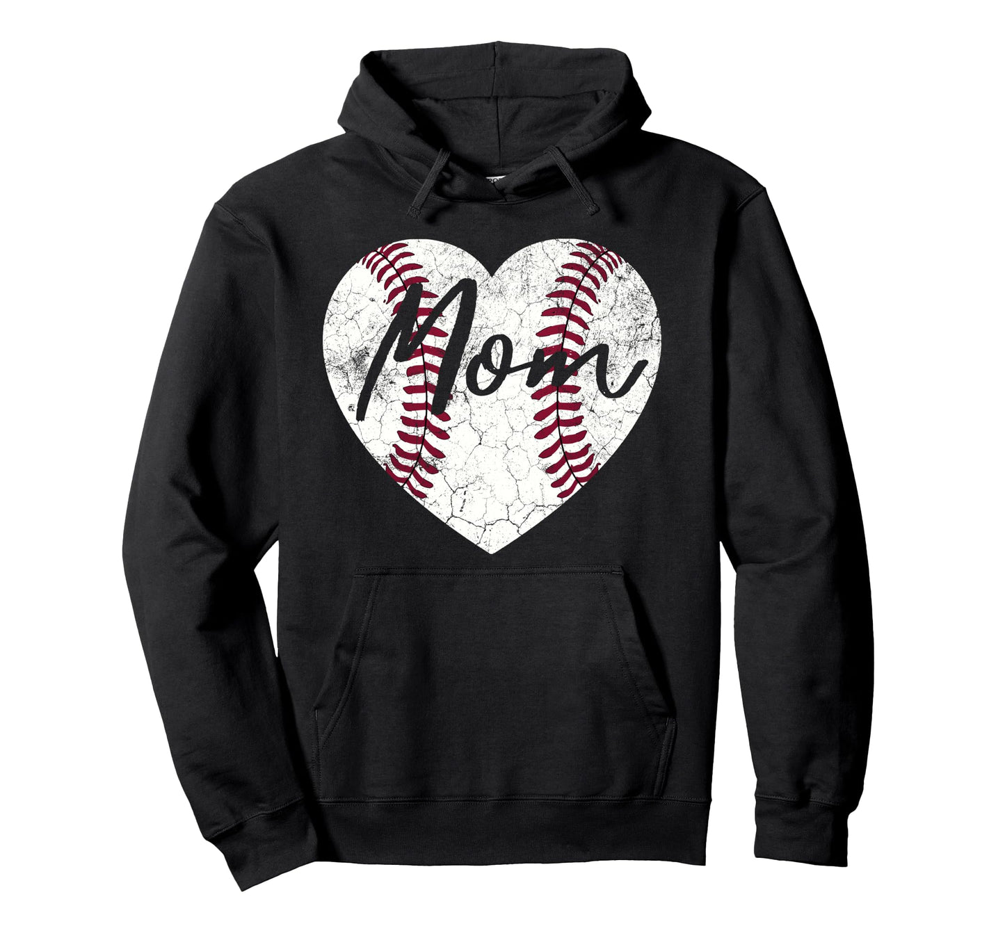 Baseball Softball Heart Mom Mothers Day Hoodie - Streetwear Style Unisex - T-Shirt, Sweatshirt, Hoodie