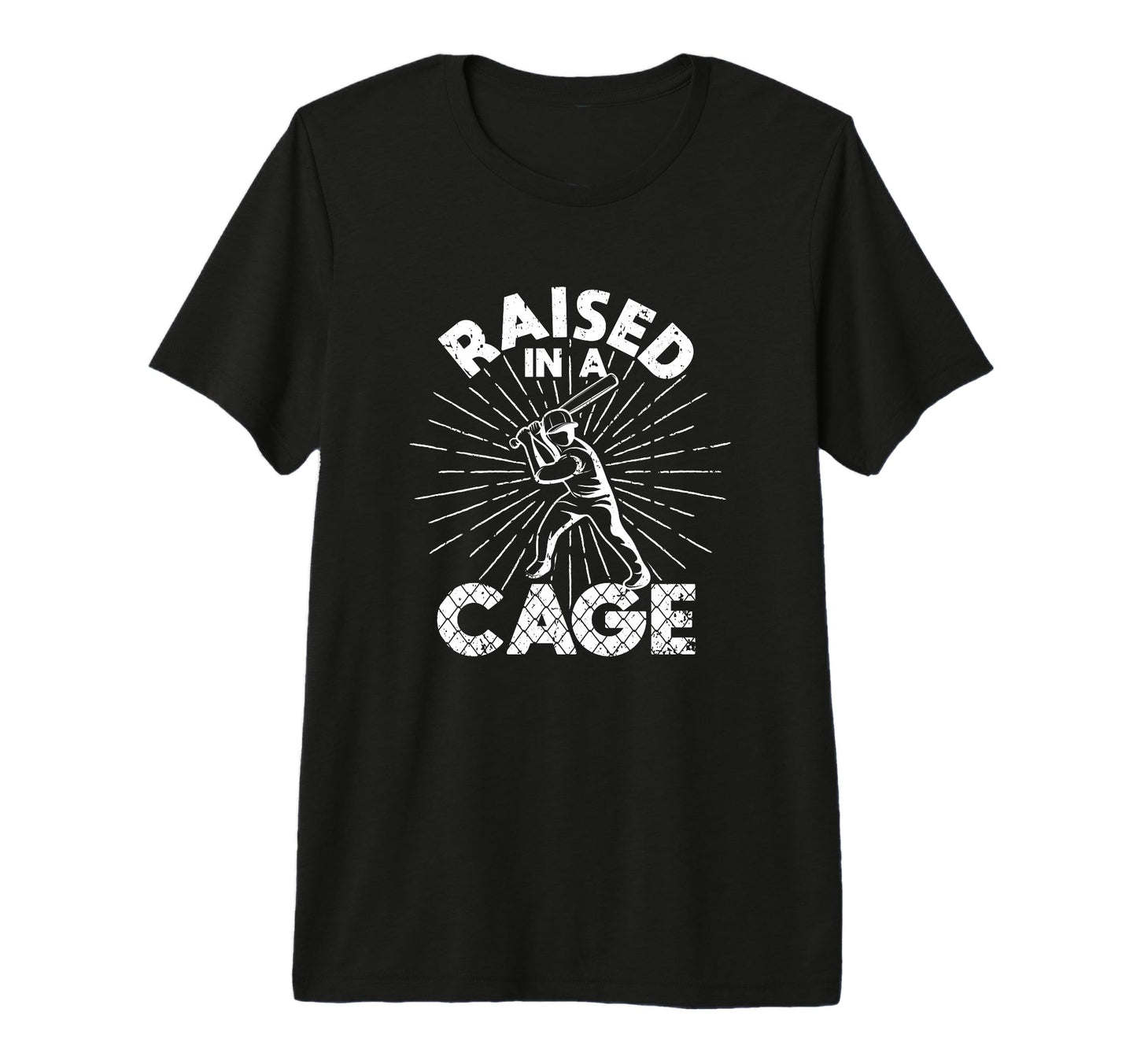 Raised Cage Baseball Training T-Shirt - Aesthetic Graphic for Adults - T-Shirt, Sweatshirt, Hoodie